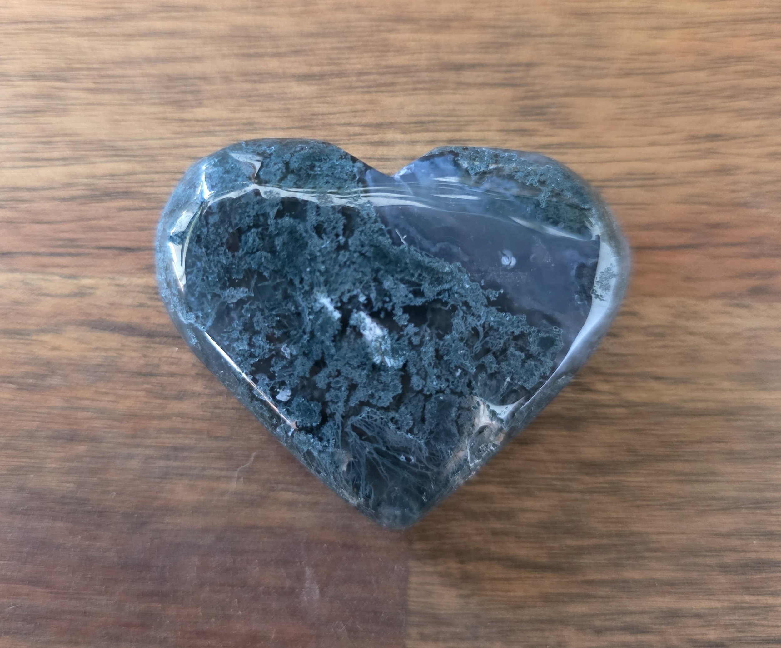 Moss Agate Heart
