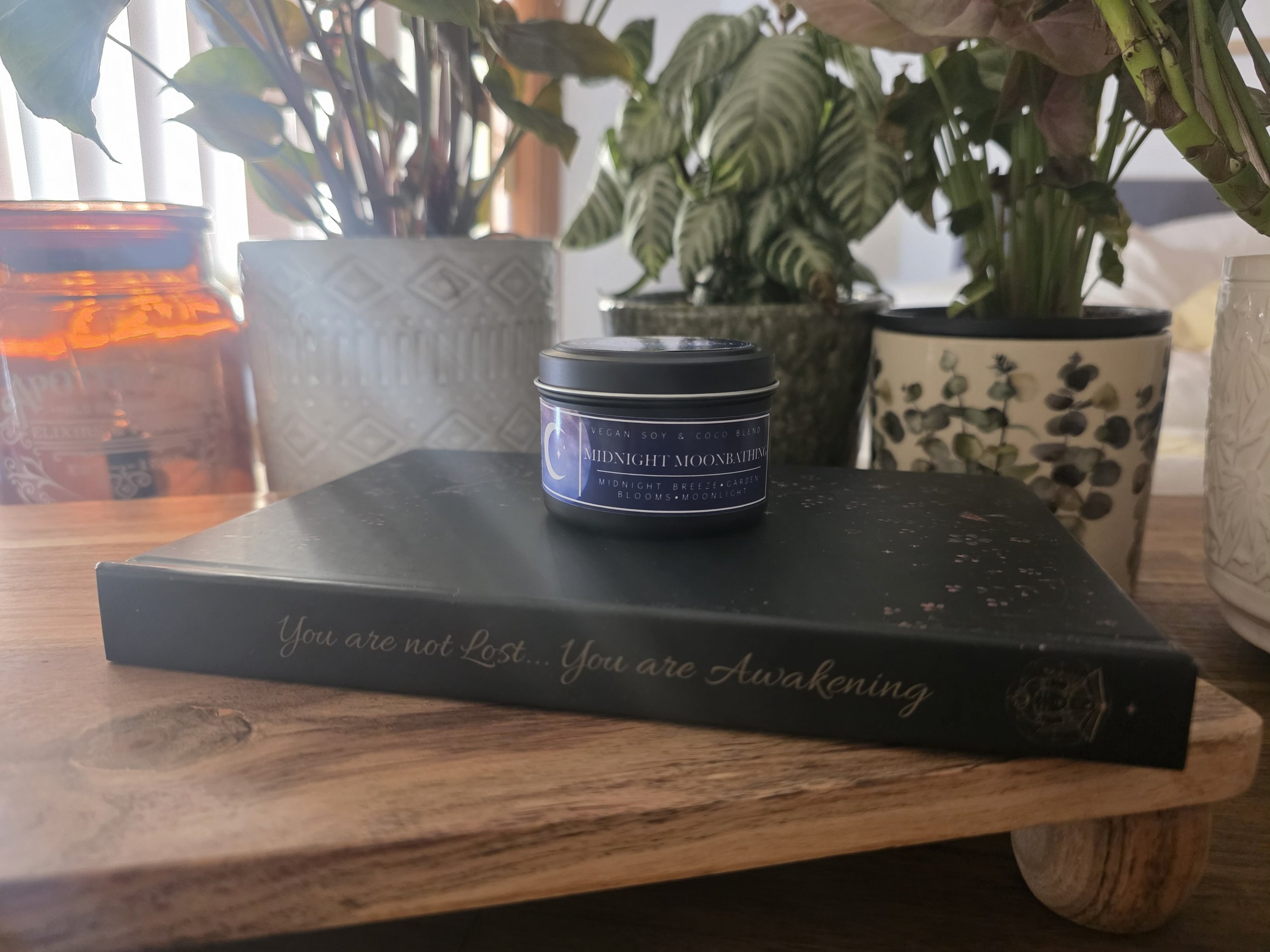 Midnight Moonbathing Coconut Soy Candle | Floral Candle