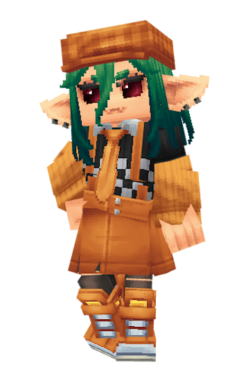 Created: Hair, Eyes, Ears, Mouth, Skirt, Gloves, Shoes, Undertop, Overtop