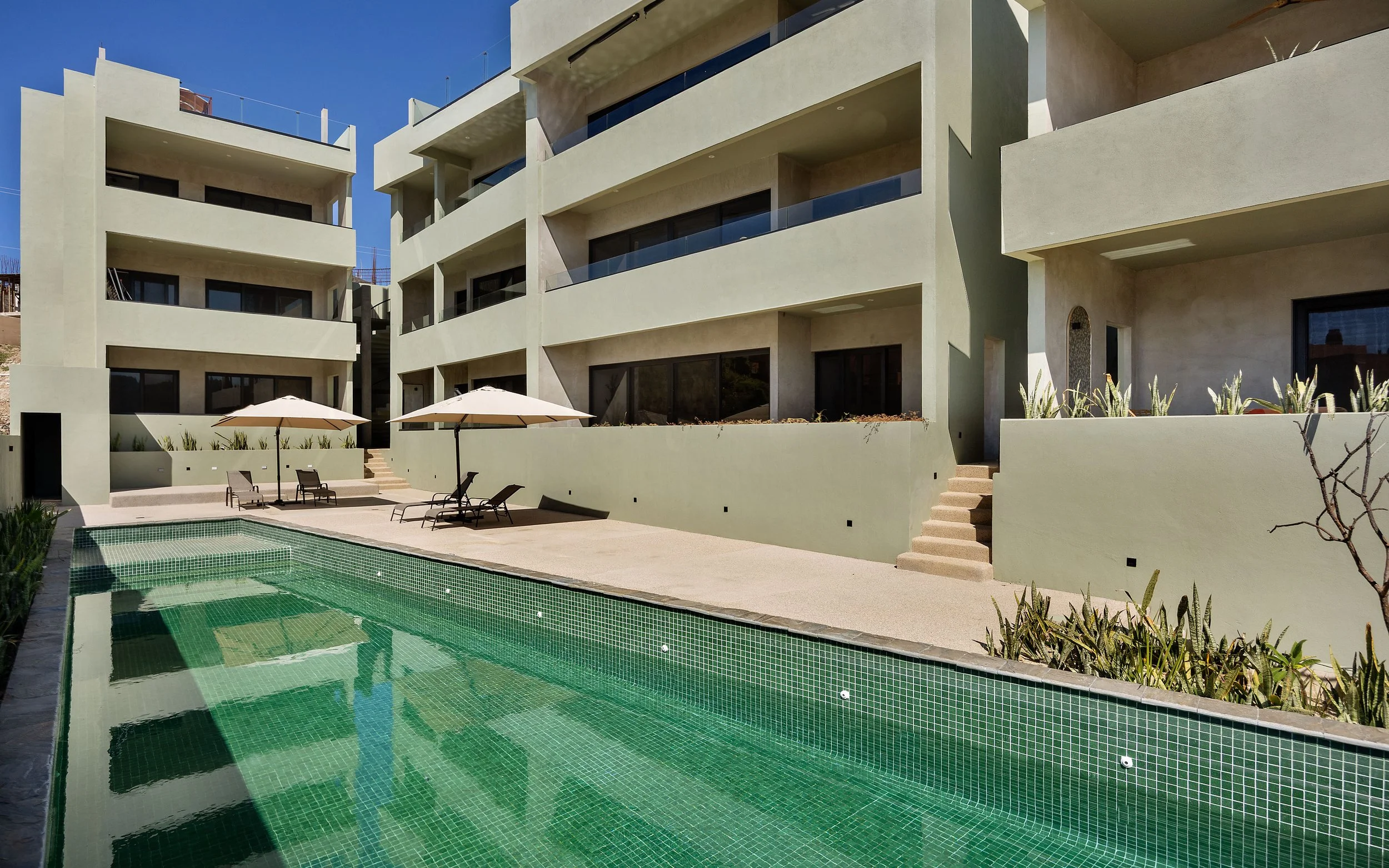 Enjoy a time poolside at the shared pool