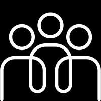 Icon of three people standing together