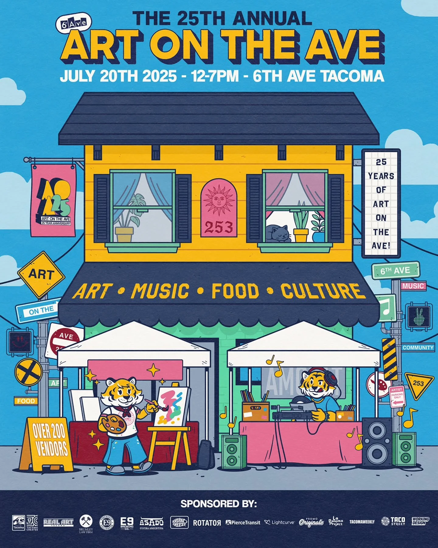 Less than 3 weeks to go! Art on the Ave returns for its 25th year on Sunday, July 20th, taking over 6th Ave with art, live music, food trucks, beer gardens, over 200 vendors, and entertainment for all ages.

Thanks to our amazing sponsors, we're back