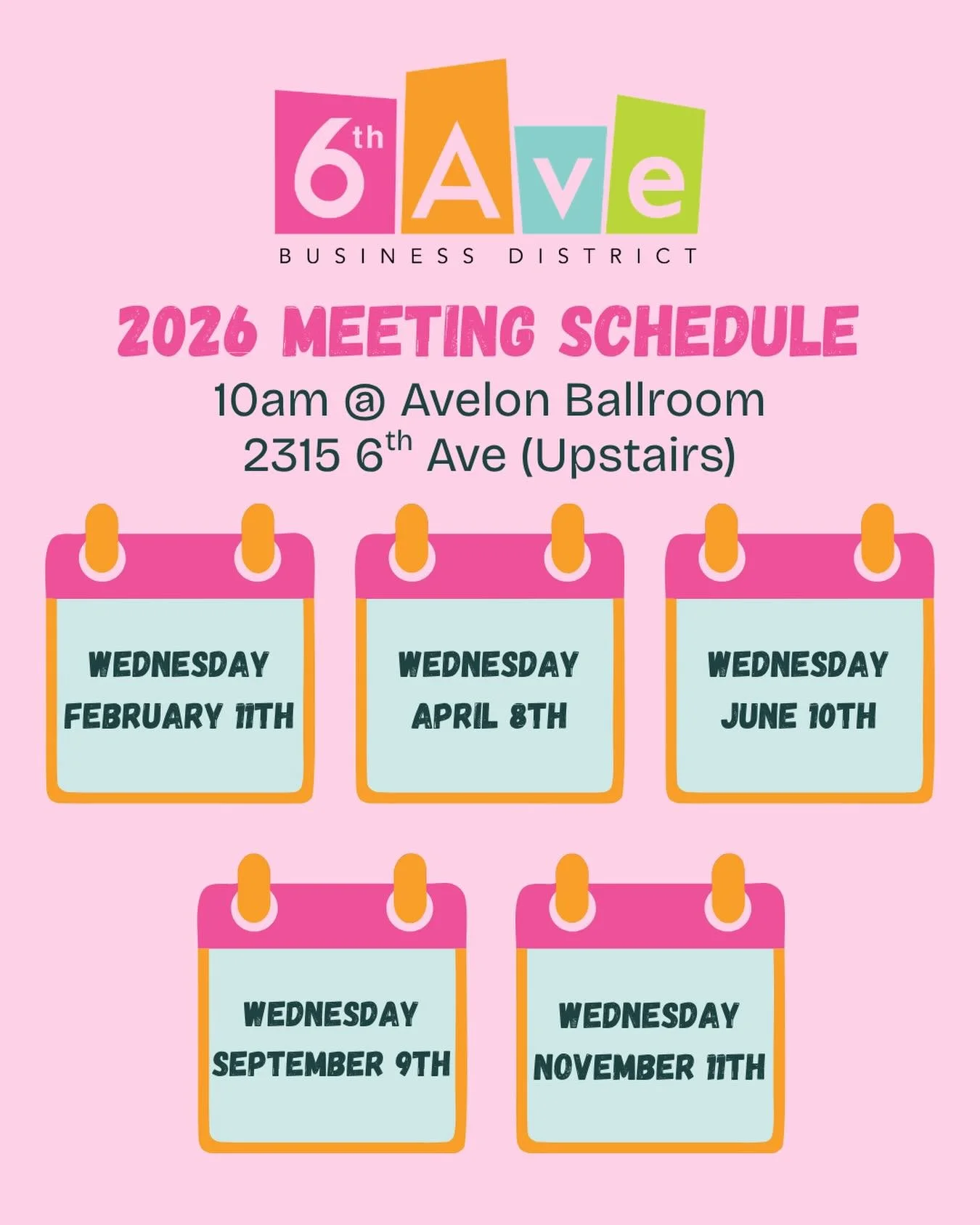 Mark your calendars!