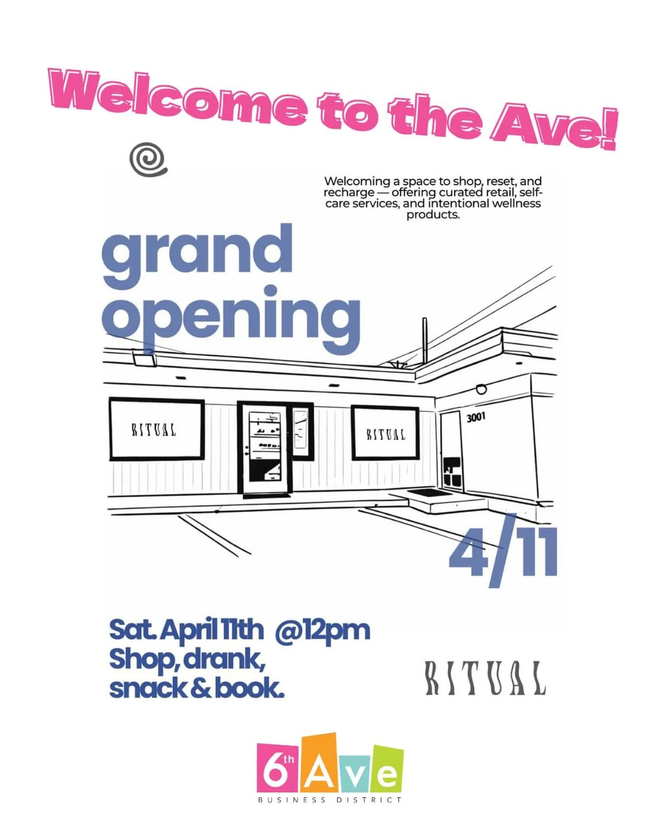 We&rsquo;re excited to welcome @ritual.tacoma_ to the Ave! Stop by their open house, April 11th, to welcome them and see what they have to offer! 
3001 6th Ave