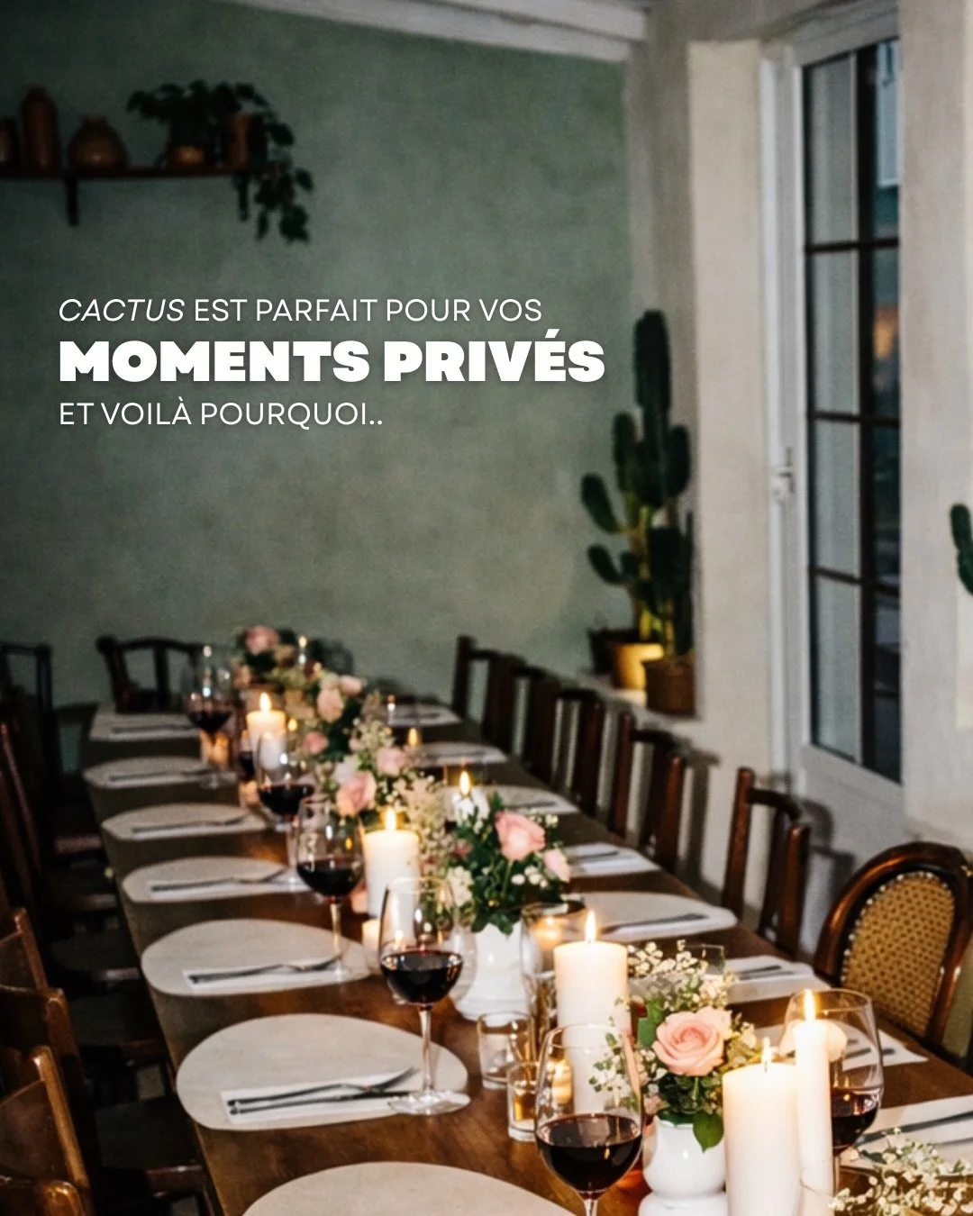 Chez Cactus, les plus beaux moments se passent autour d&rsquo;une table 🌵
&bull;
&bull;
&bull;
&bull;
&bull;
&bull;
&bull;
#cactus #cactuscarouge #geneve #restaurant #event