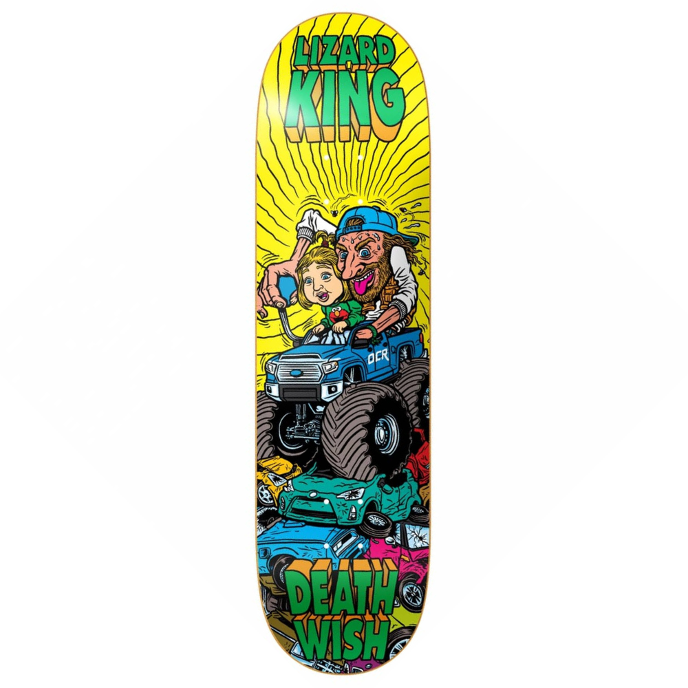 Deathwish Skateboards Lizard King Monster Truck Skateboard Deck 8.25"