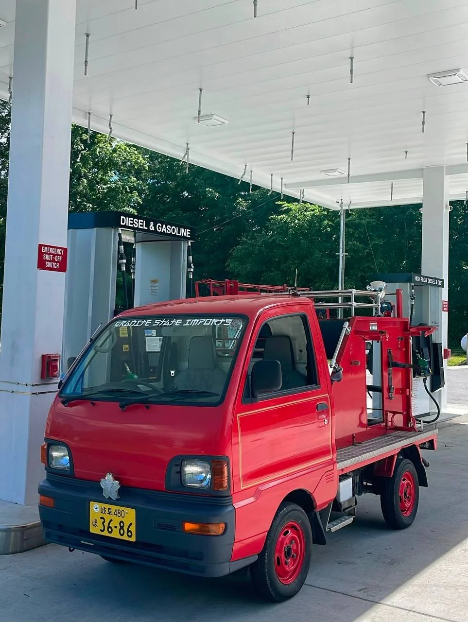 Japanese Kei fire truck exported and now arrived in the USA