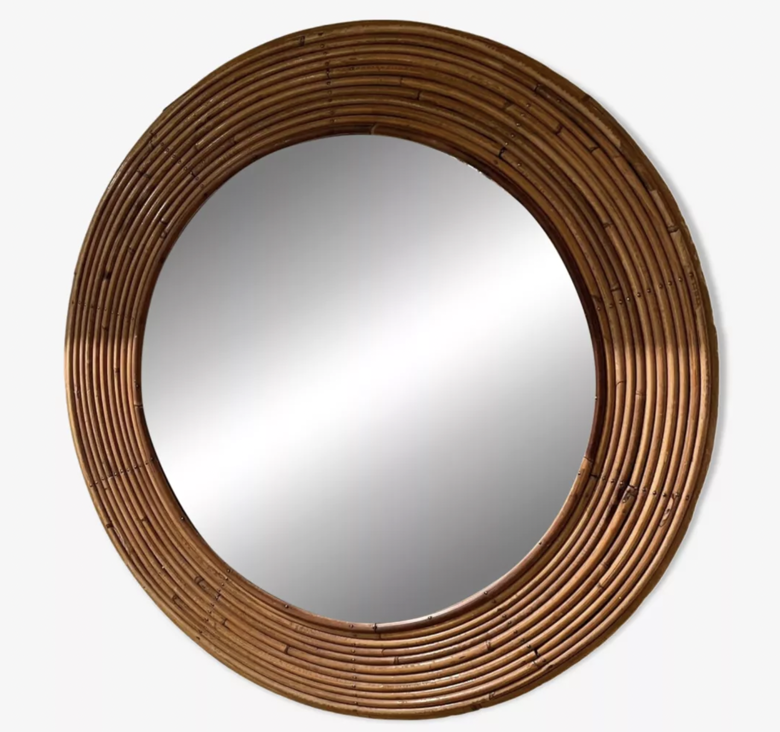 Miroir en rotin