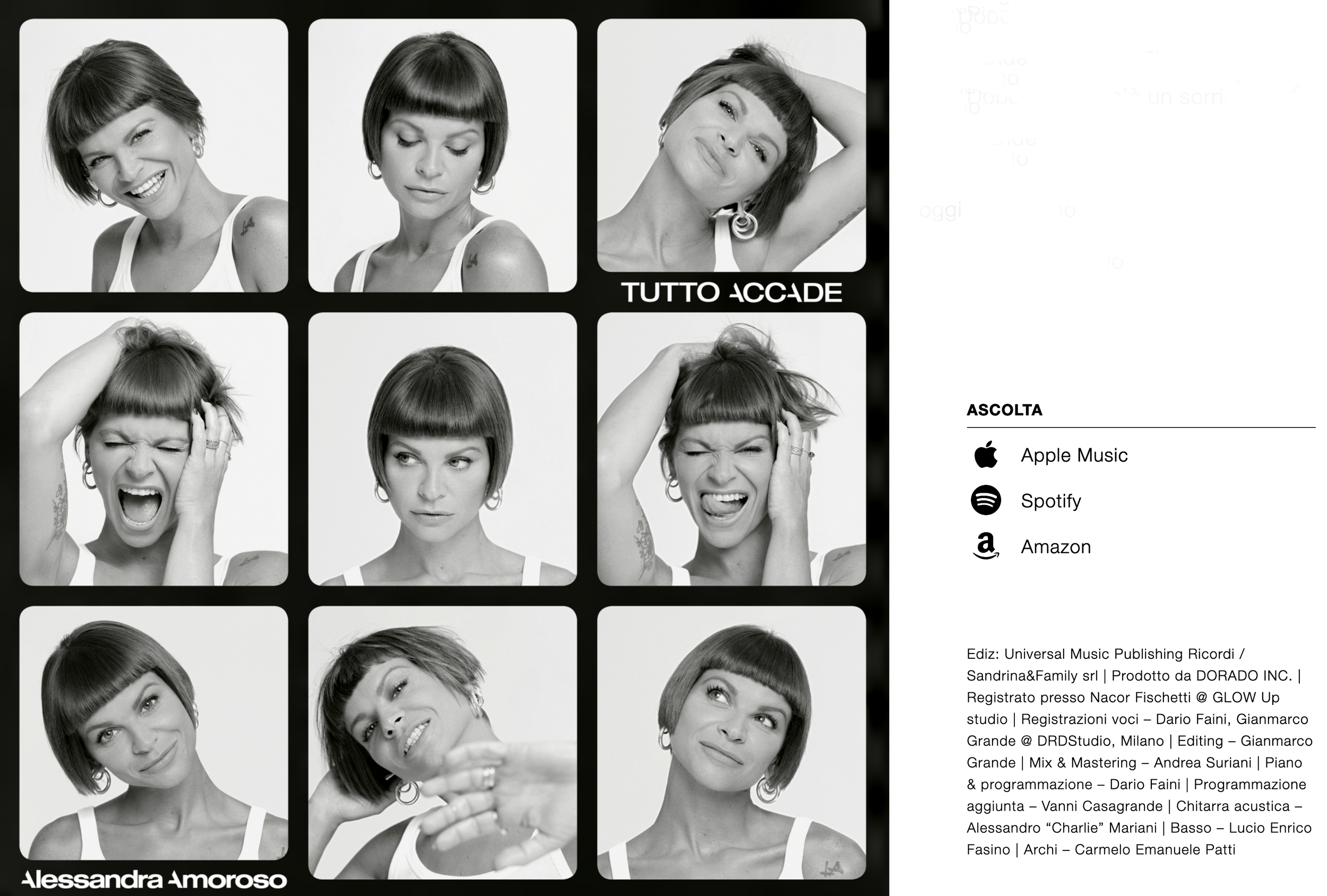 Alessandra Amoroso – progetto registrato con Nacor Fischetti presso GLOW UP Music Studio.
