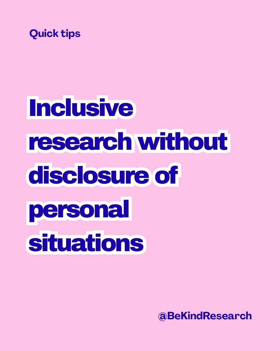 This is just a start in changing your perspective on &lsquo;inclusive&rsquo; research. 

It does not mean having a total number of certain backgrounds or impairments, it&rsquo;s about understanding the true needs of the widest spectrum of human being