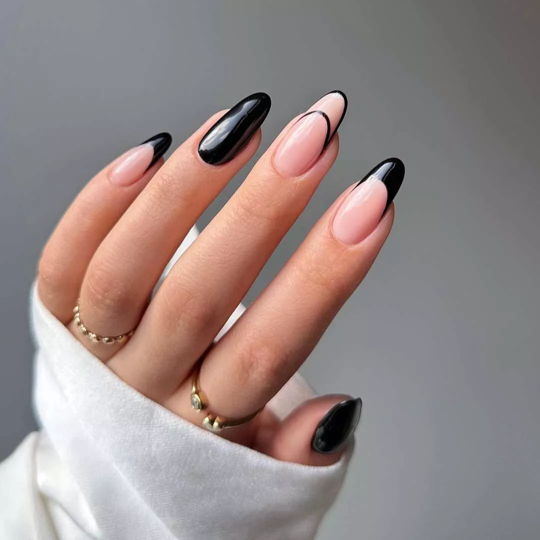 Nail colour swatches arranged on sample sticks