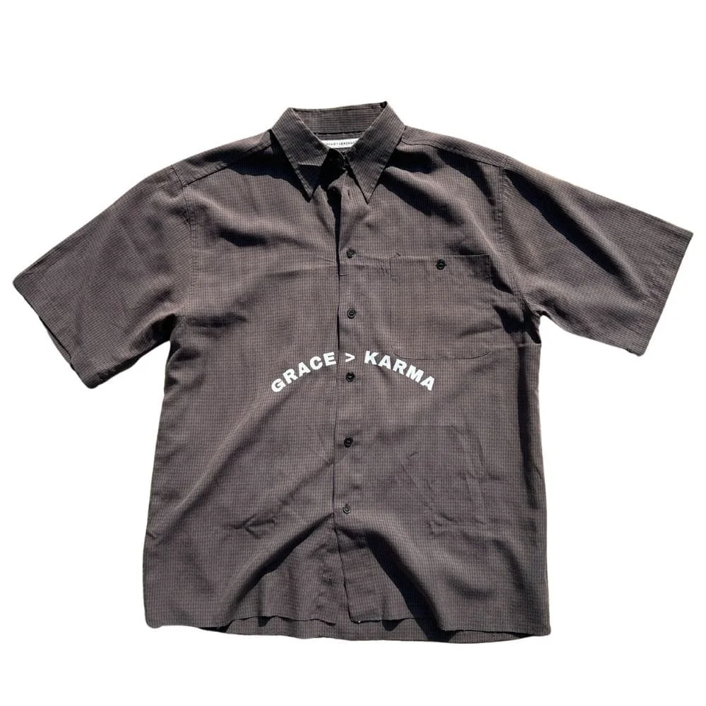 Knights Bridge Plain Black Short Sleeve Men's Medium