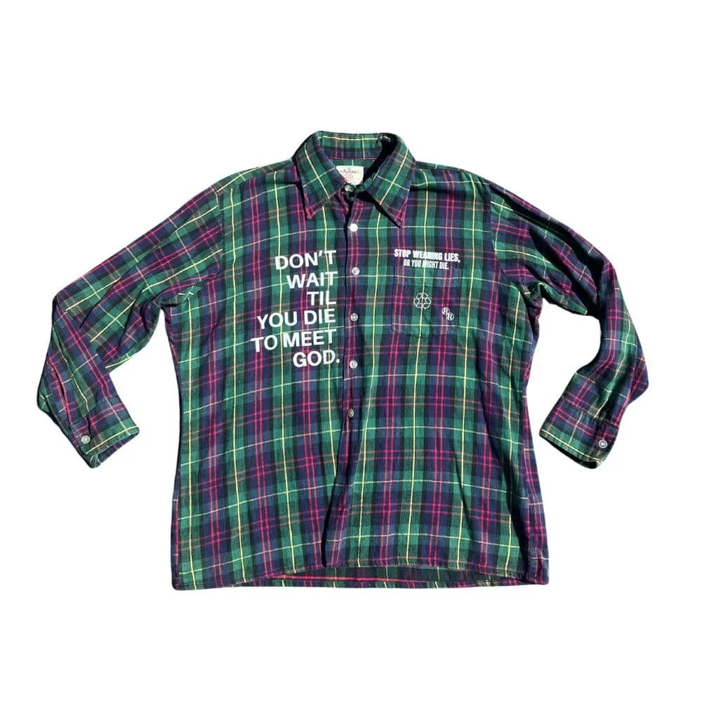 Arrow Multi-Colored Flannel Long-Sleeve Men's Large