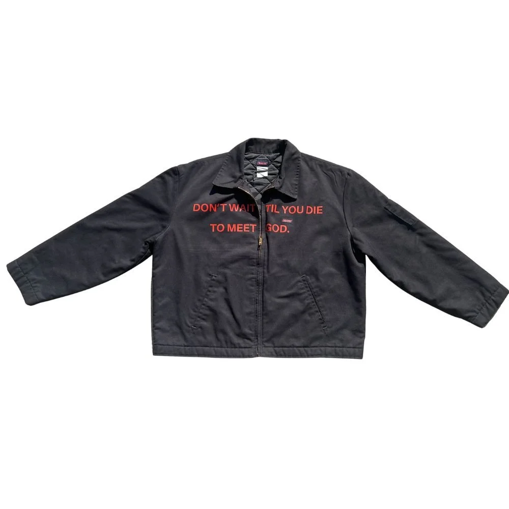 Dickies Plain Black Quote Crop Jacket XL