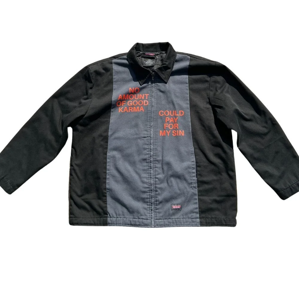 Dickies Black Color Block Jacket Men's Large