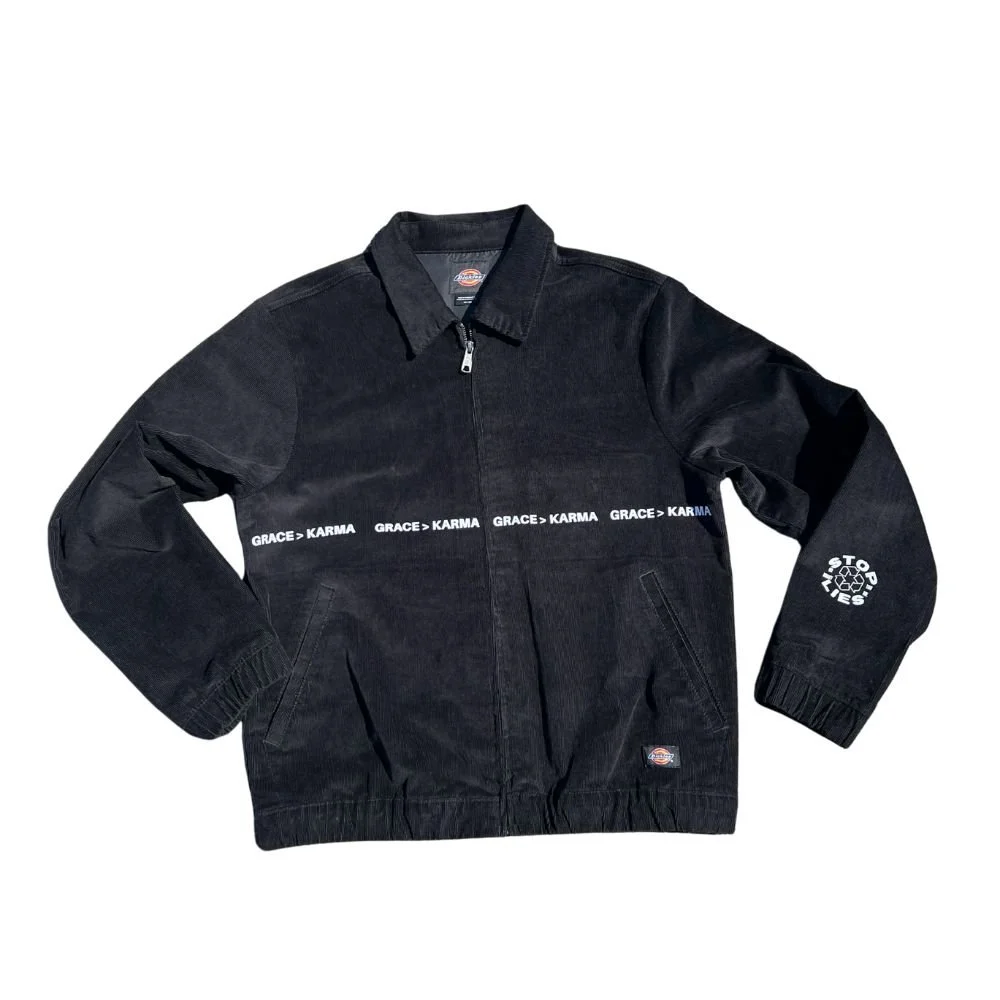 Dickies Black Corduroy Quote Jacket Men's Medium