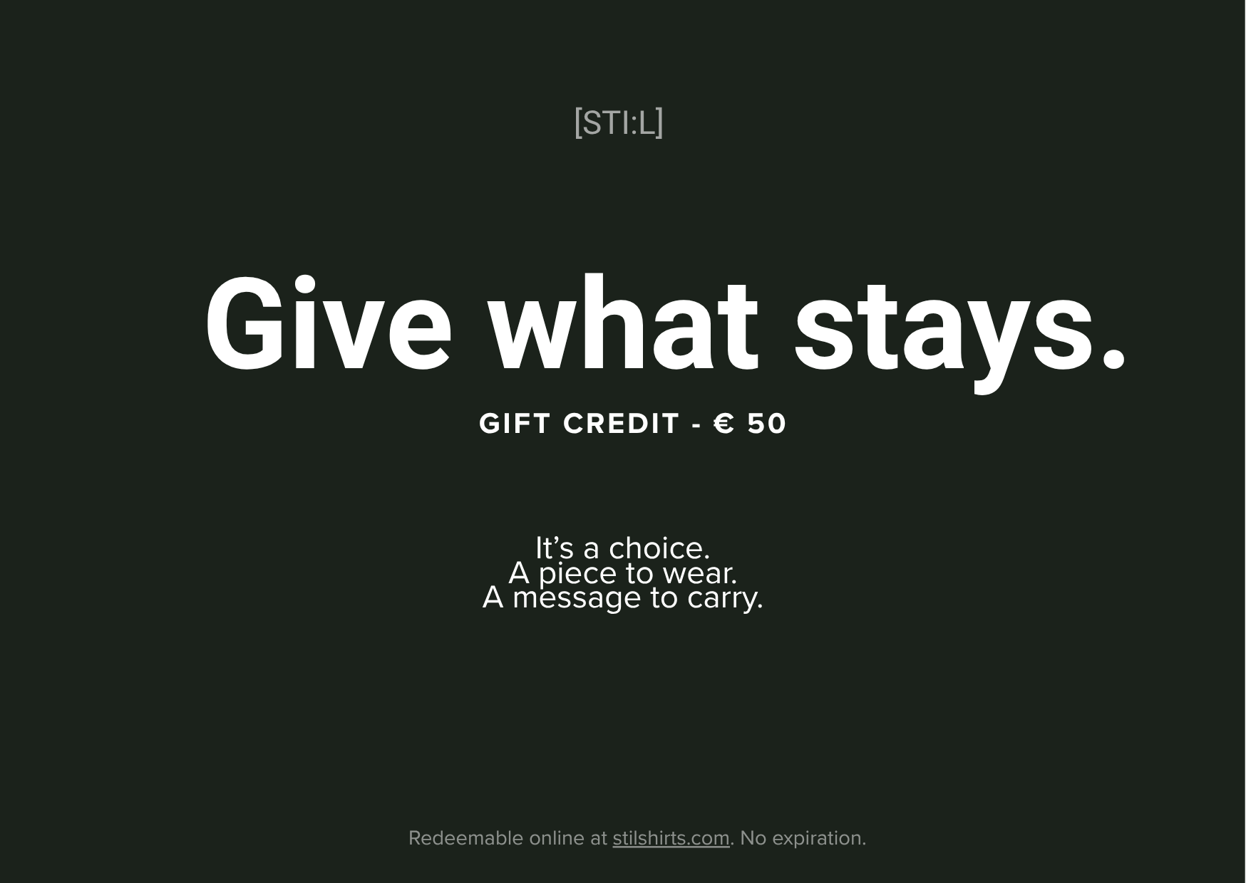 GIVE WHAT STAYS
