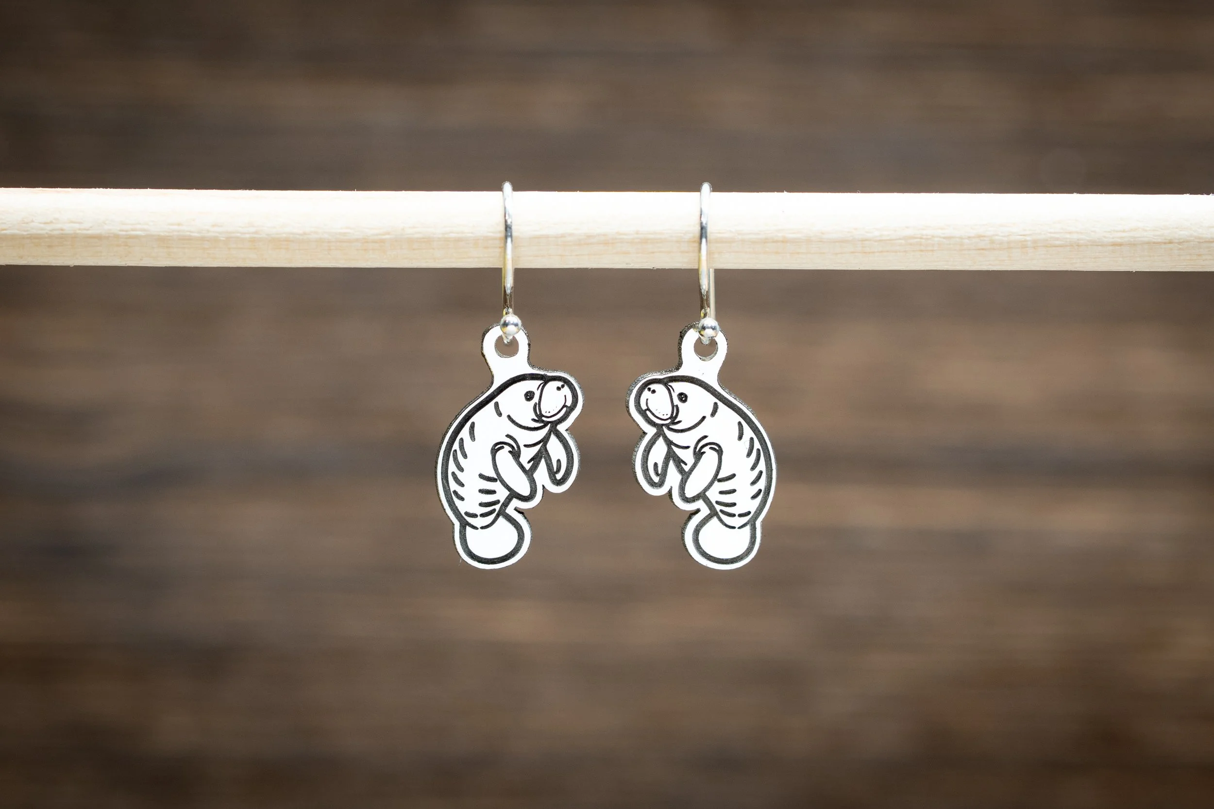 Manatee Dangle Earrings