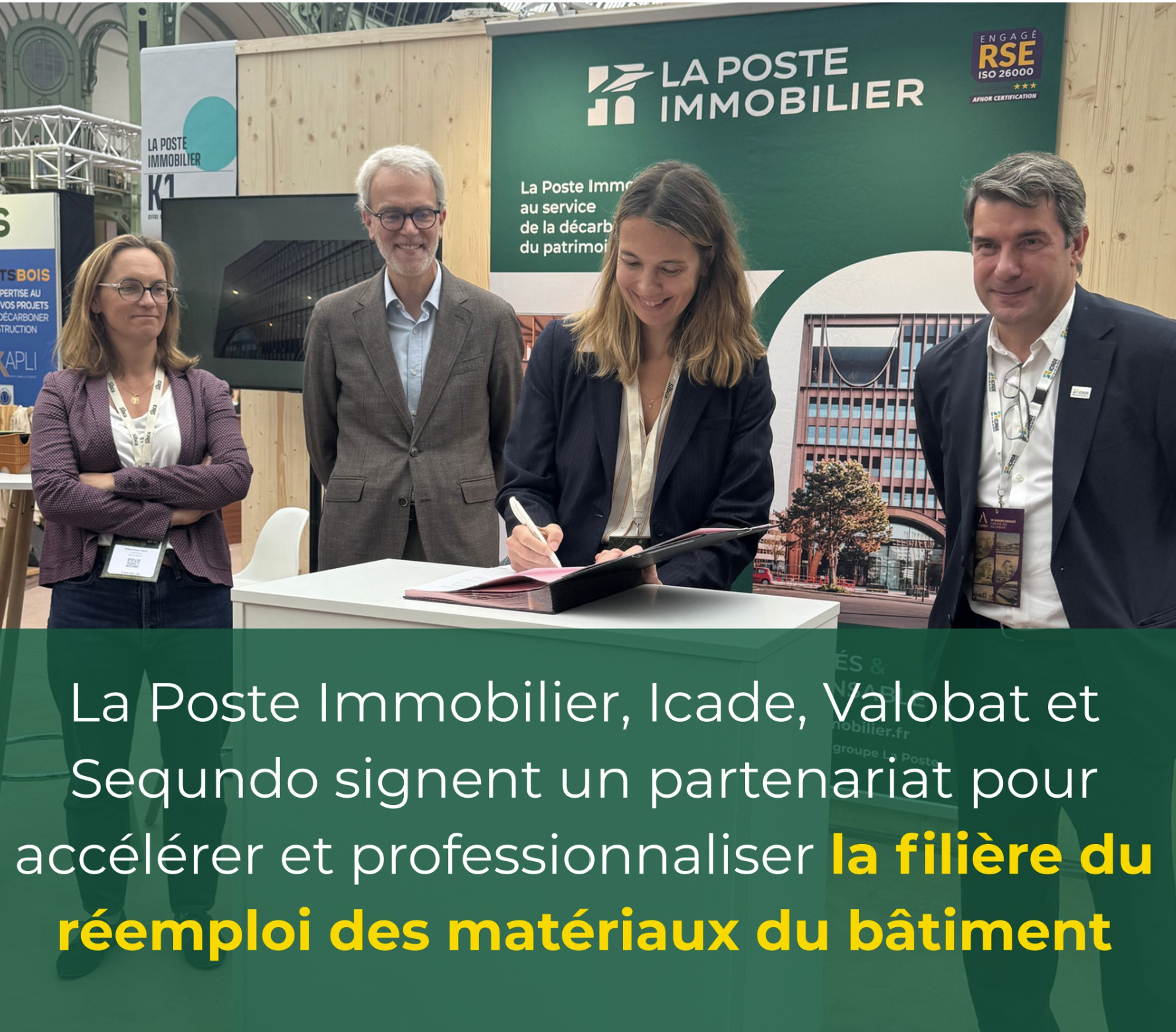 Actualité - Un partenariat d’innovation entre Sequndo, Icade, La Poste Immobilier et Valobat 