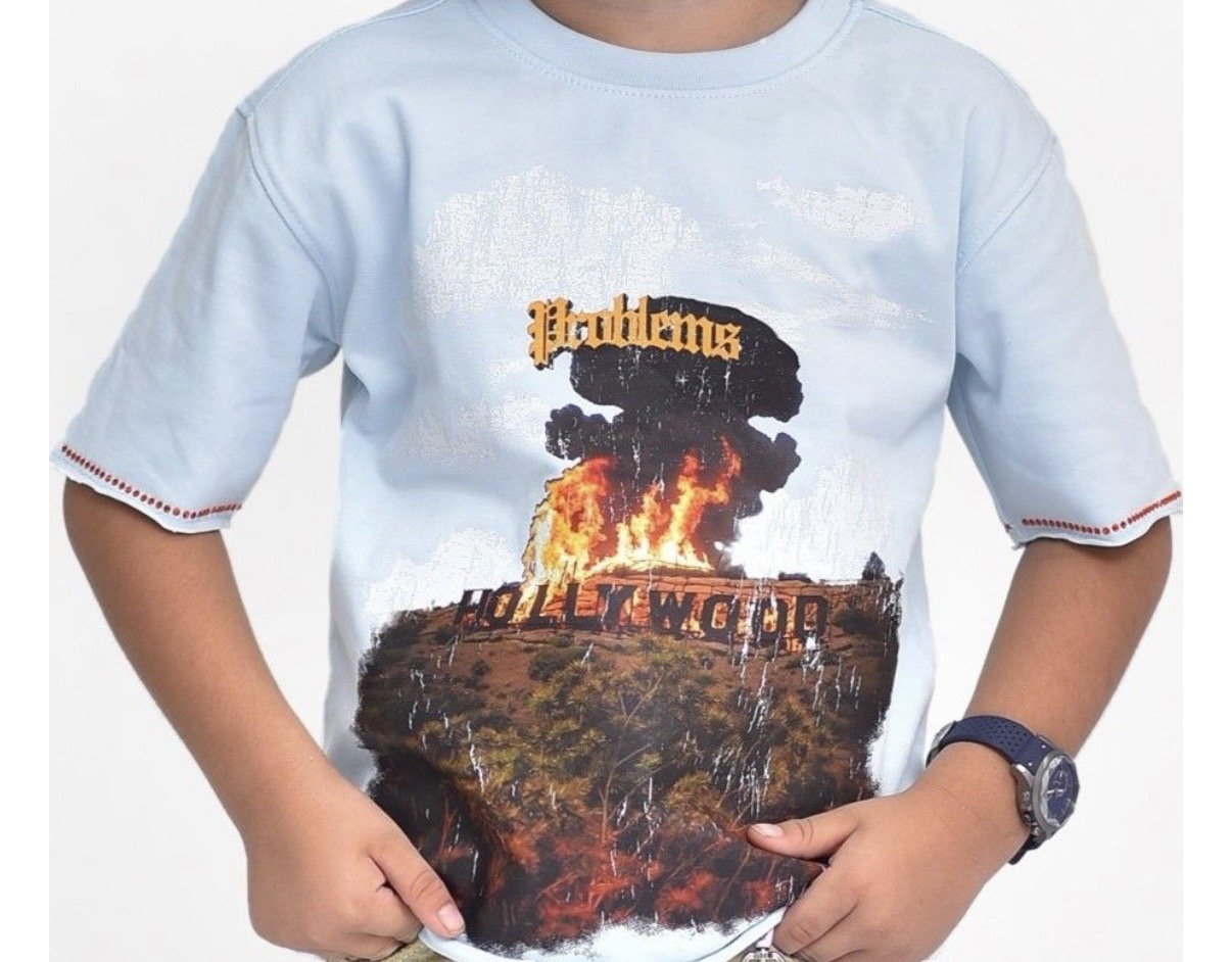 Blue Graphic T Shirt