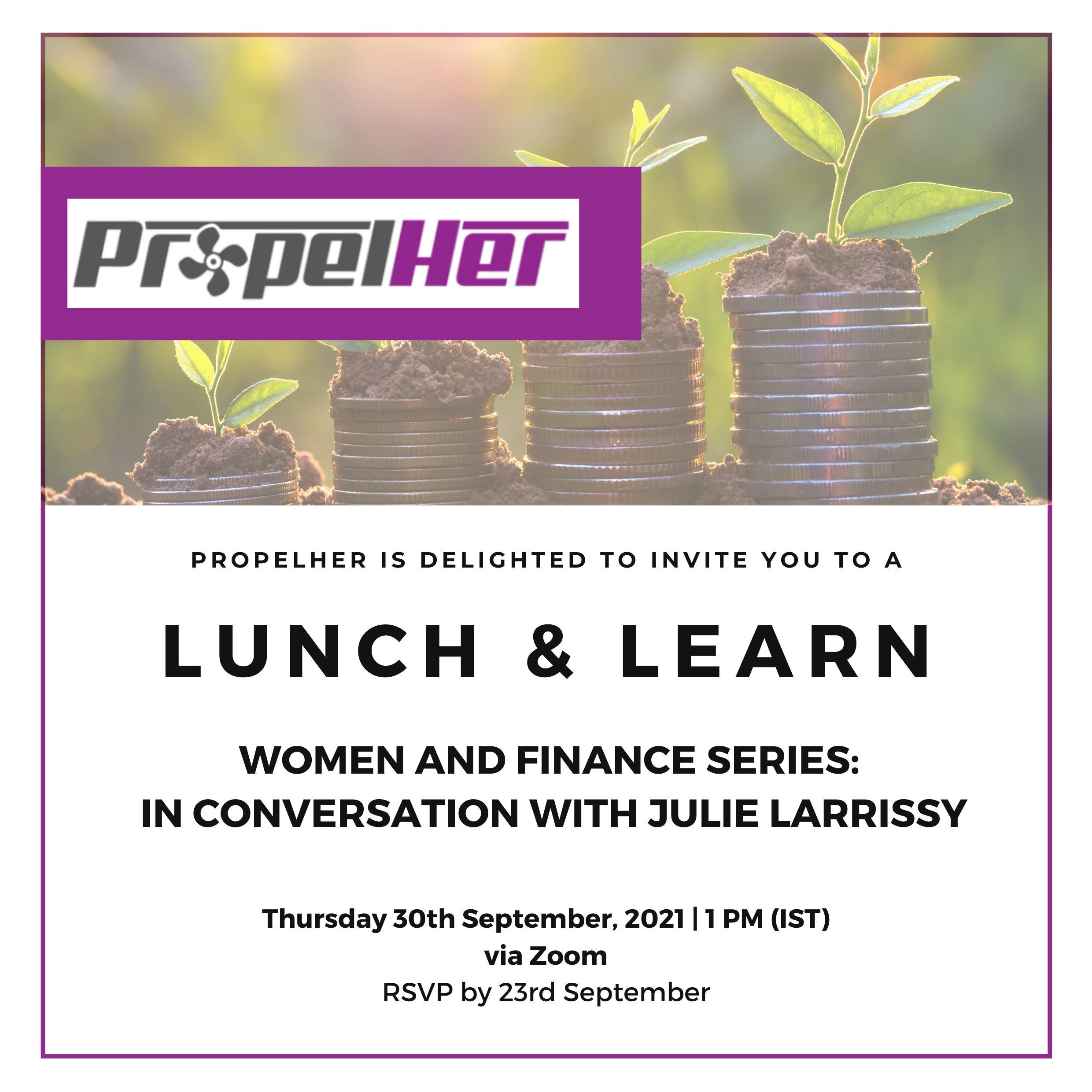 Event 18 – Women and Finance Series – in conversation with Julie Larrissy