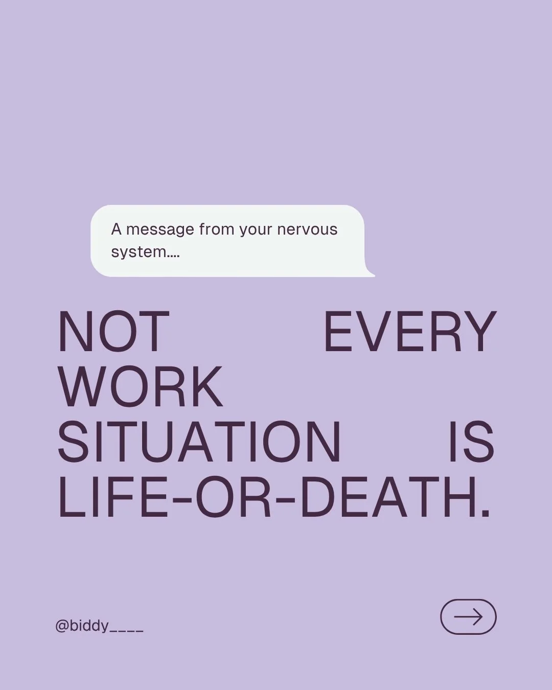 All day, your body might be reacting as if every email and request is a crisis - your nervous system is exhausted from treating things as urgent that aren&rsquo;t.

Let me know in the comments if this resonates, share it to a woman who might need it,