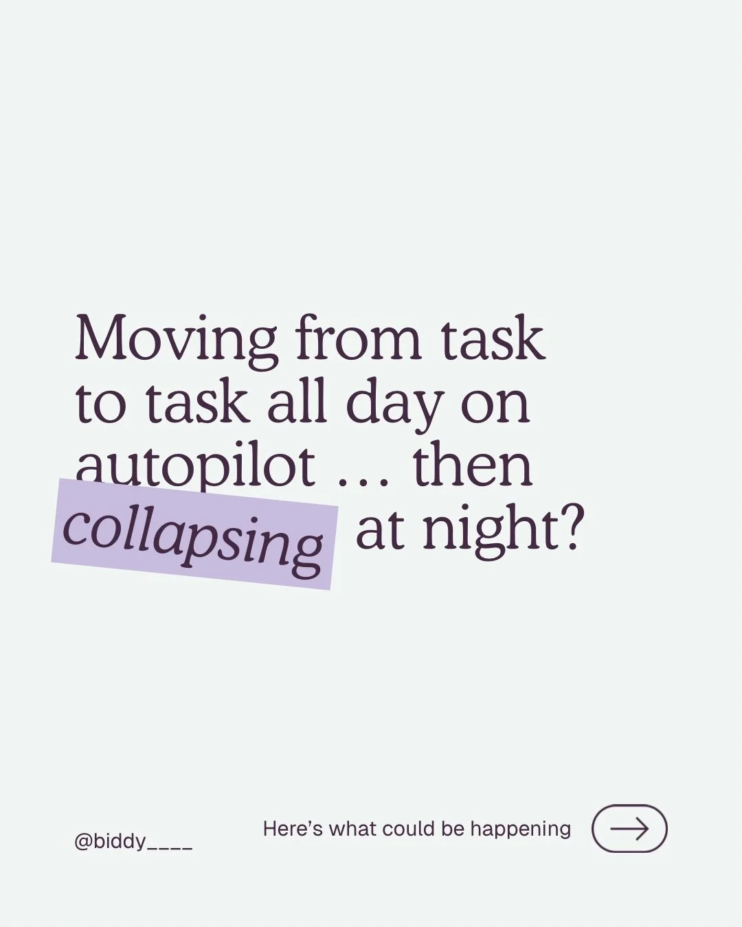 Do you feel high-functioning all day and then collapse at night?

This is where small &ldquo;nervous system snacks&rdquo; come in - little moments that interrupt the build-up before it turns into shutdown.

A pause between tasks, a slower breath befo