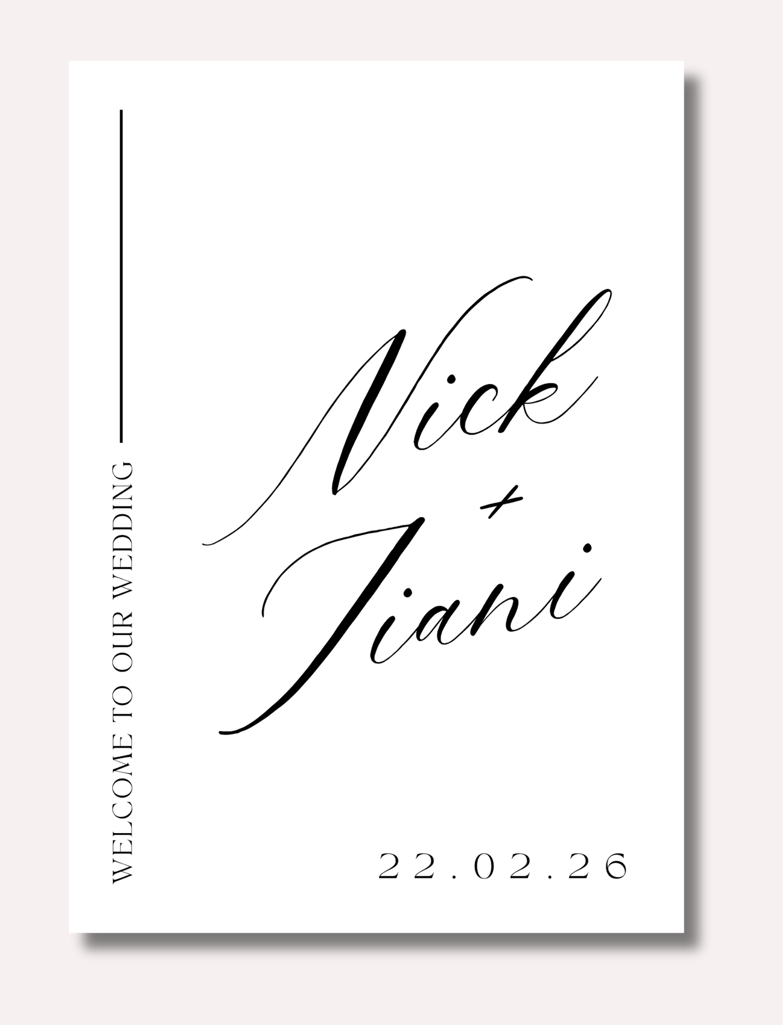 'Tiani' Acrylic Welcome Sign