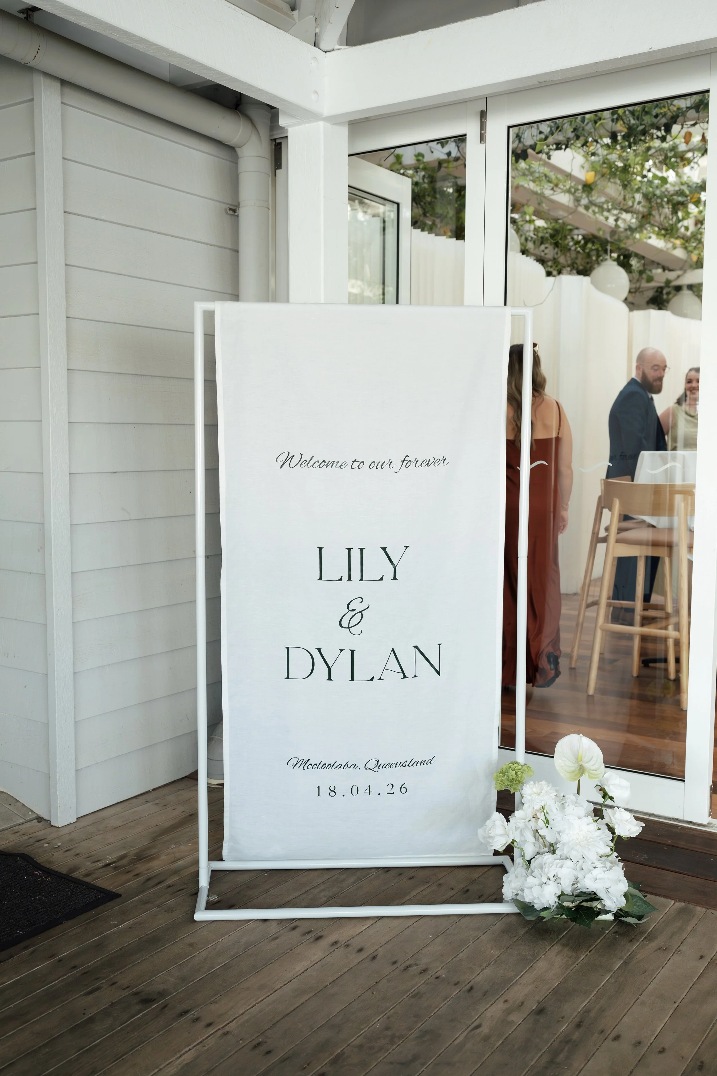 Linen Welcome Sign