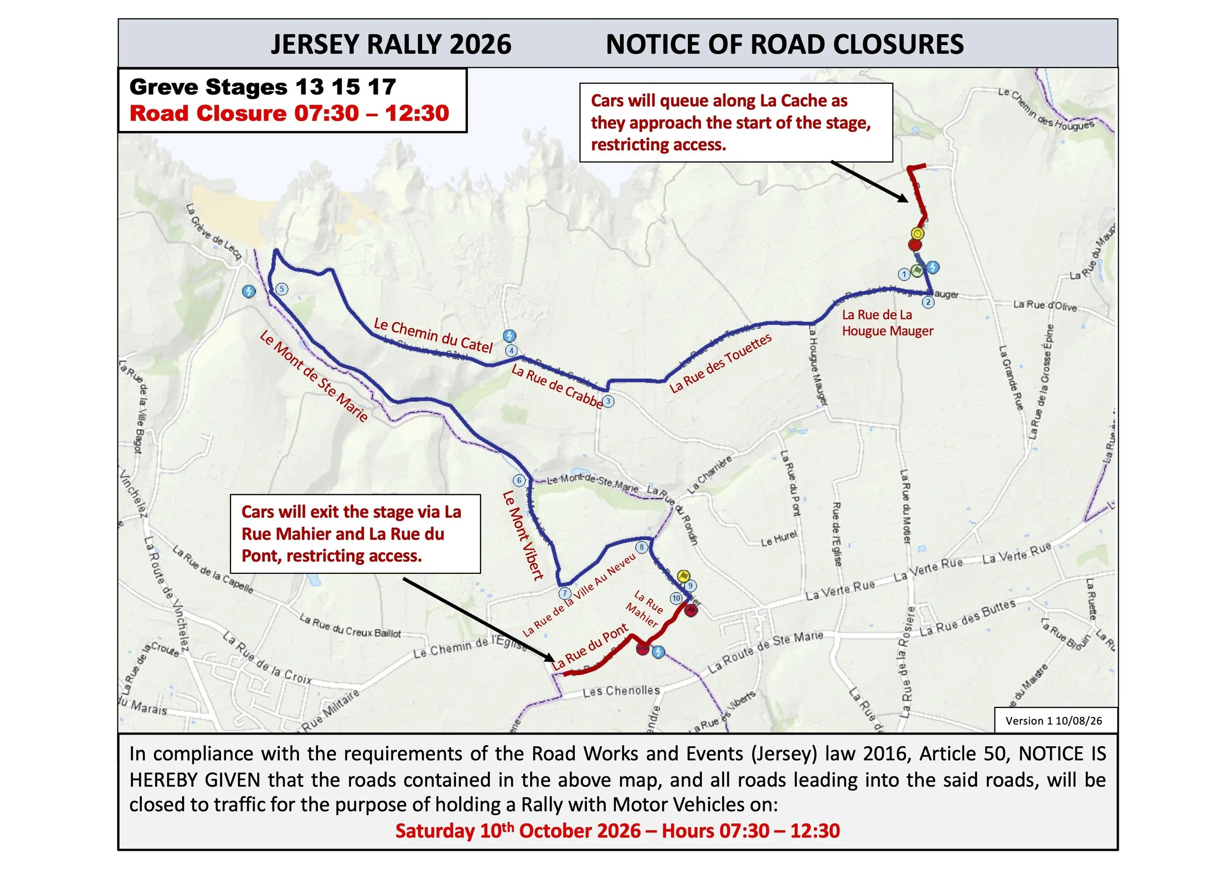 Road closure Greve