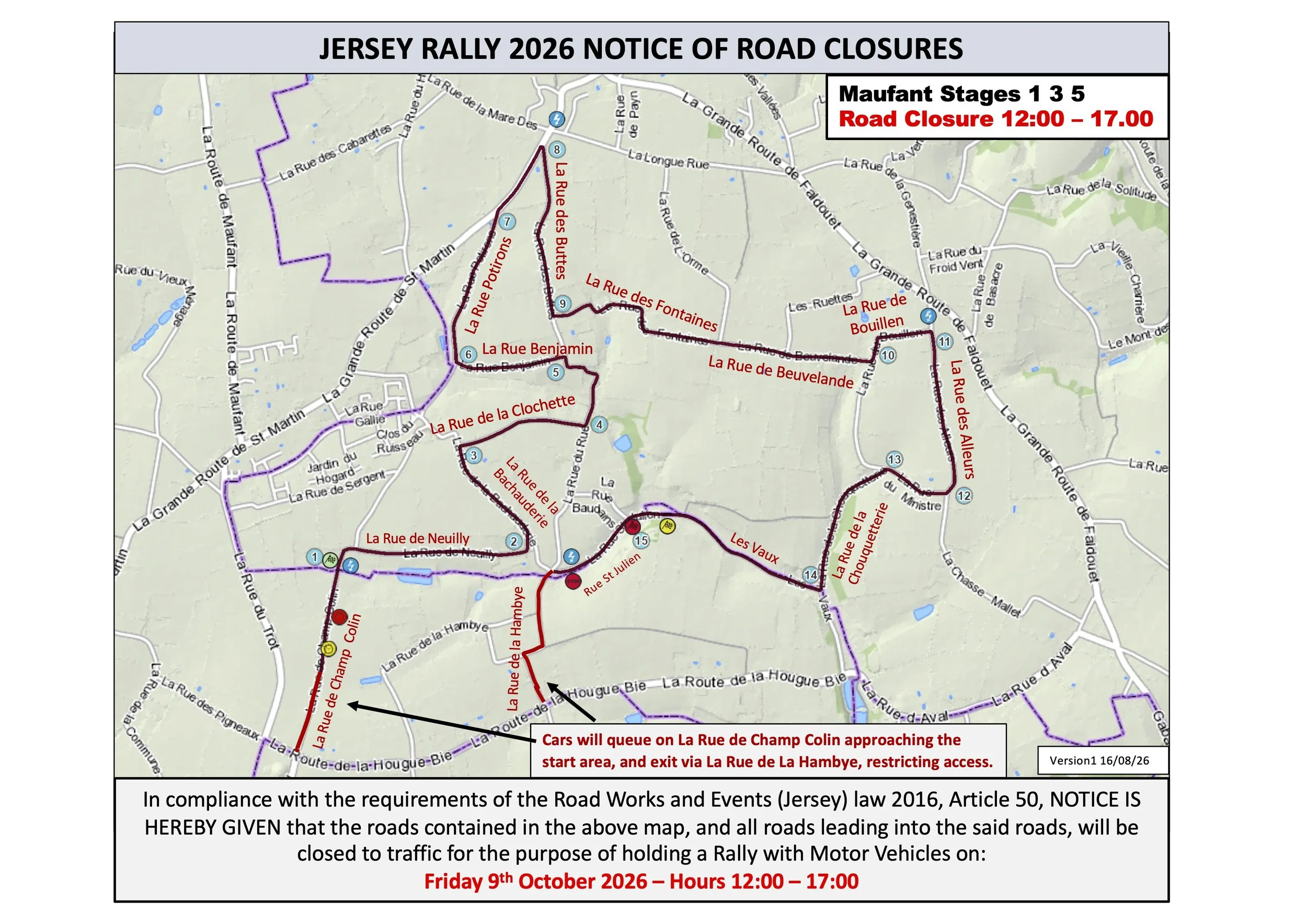 Road closure Maufant