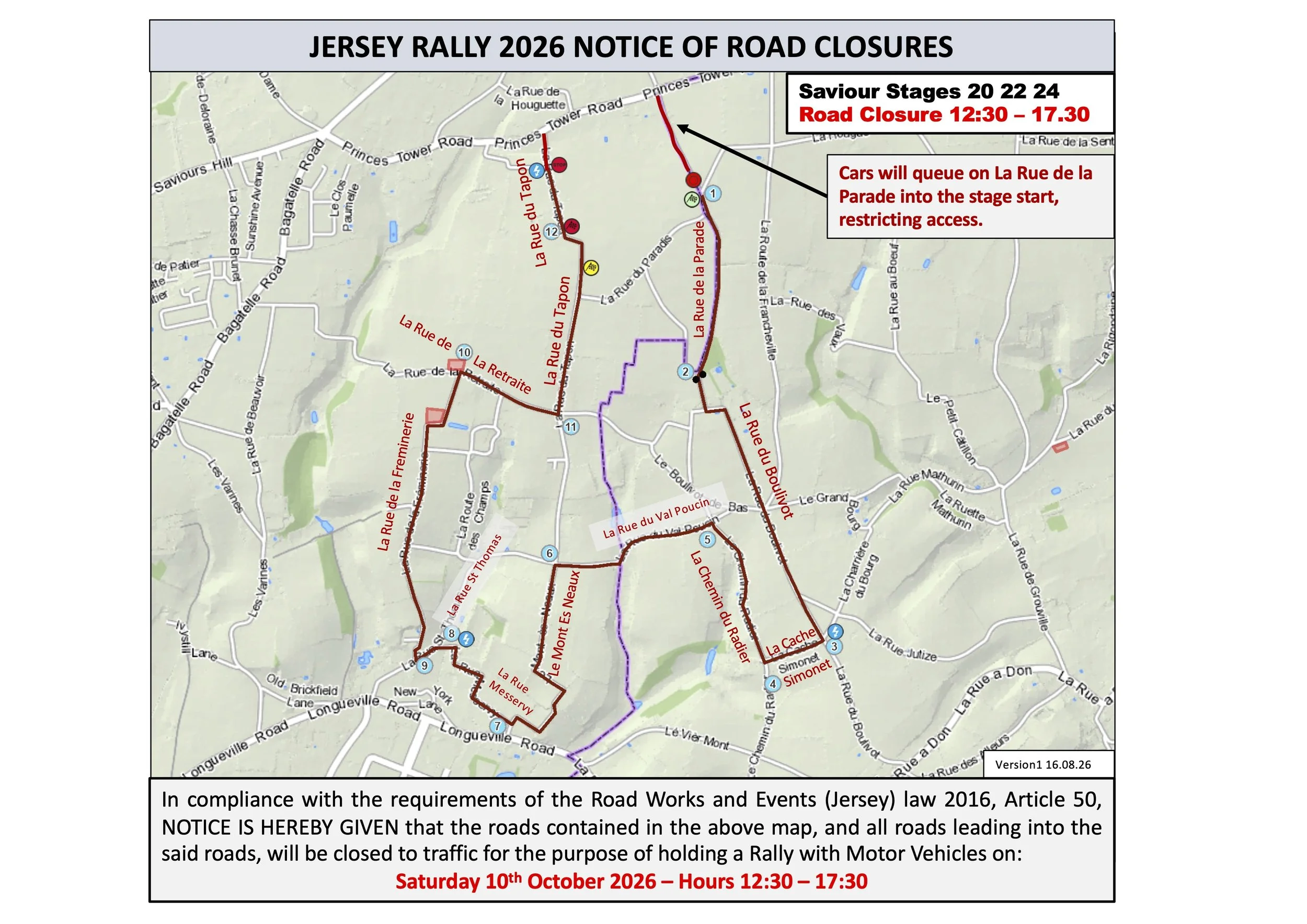 Road closure Saviour