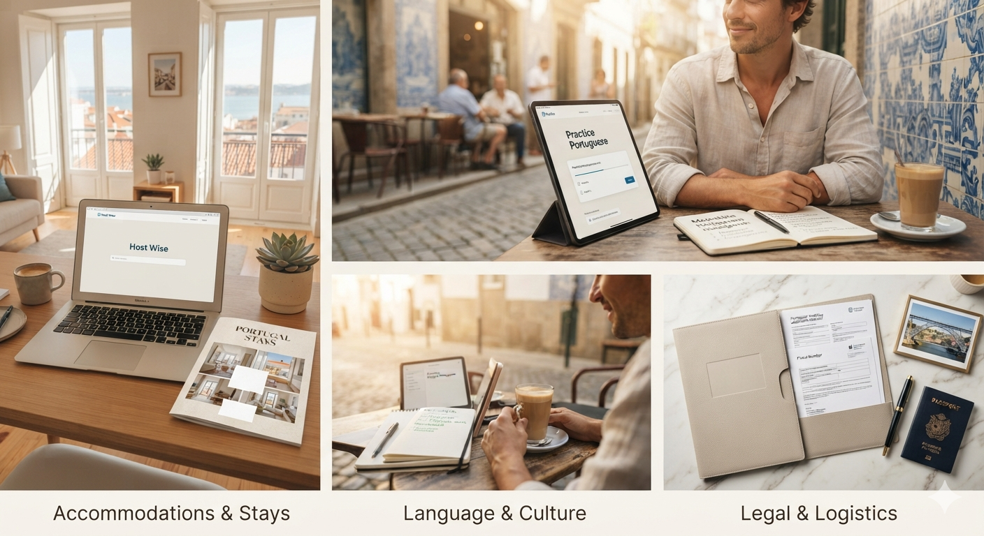 Recommendations for Accommodations & stays, language & culture, legal & logistics, travel and more.