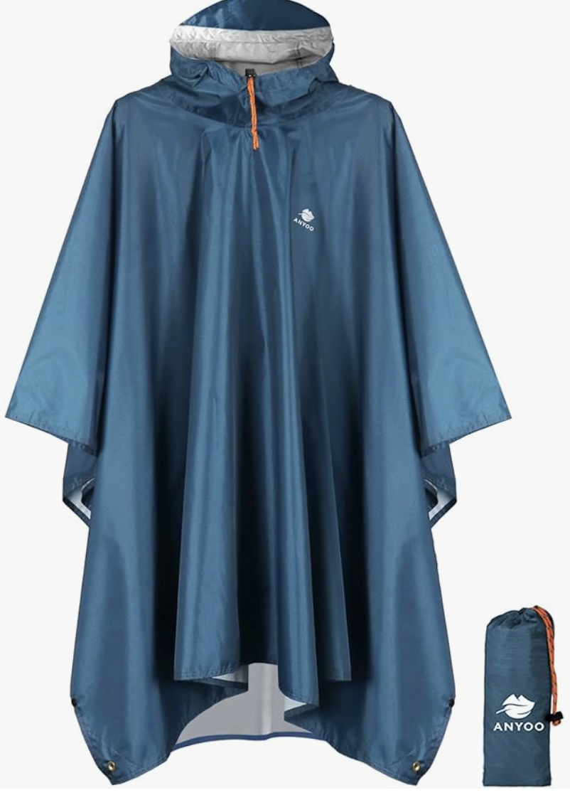 Rain Poncho with sleeves and pockets