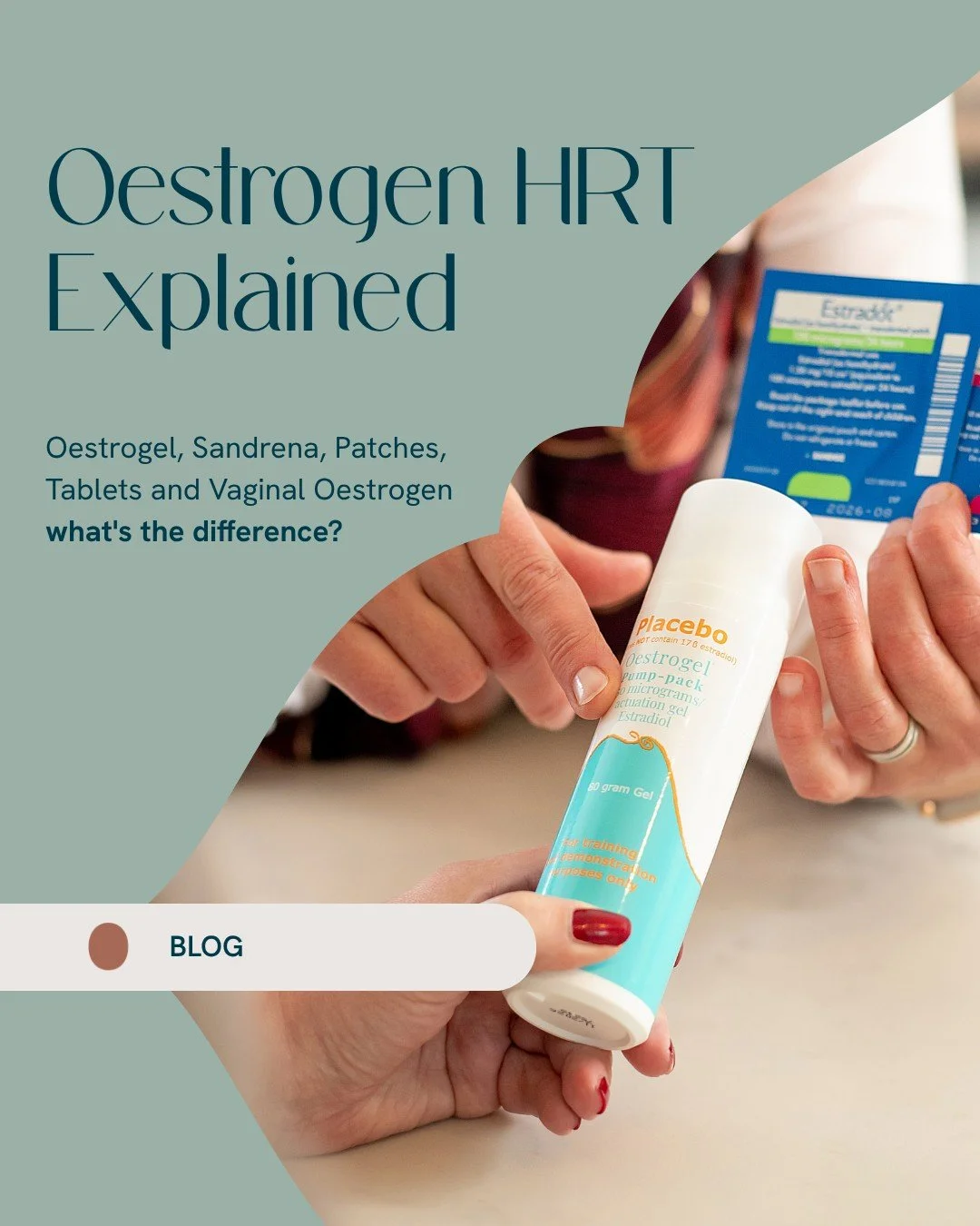 🤔Did you know there isn't just one type of oestrogen HRT?

Many women have heard of Oestrogel, but fewer realise there are also patches, sprays, tablets and vaginal oestrogen treatments available. The right option for you can depend on your symptoms