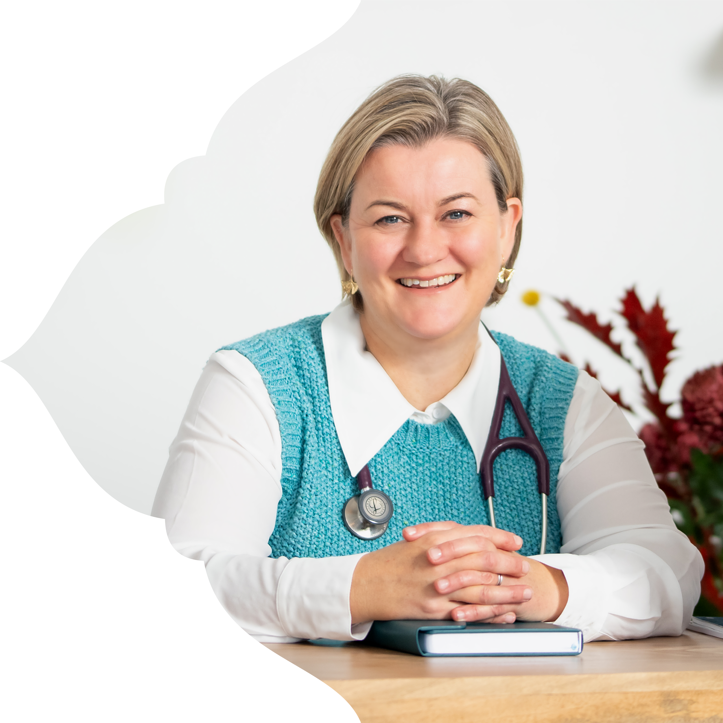 Dr Lucy Mather at desk