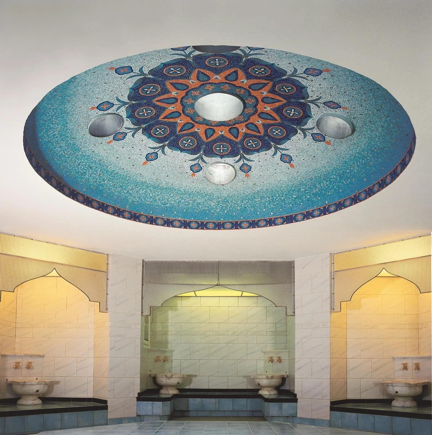 Dome Mosaic in the Turkish Hammam