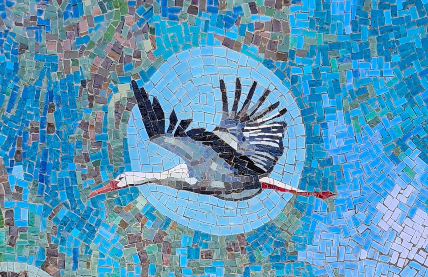 Wandmosaik nach einem Gemälde von Antje Majewski