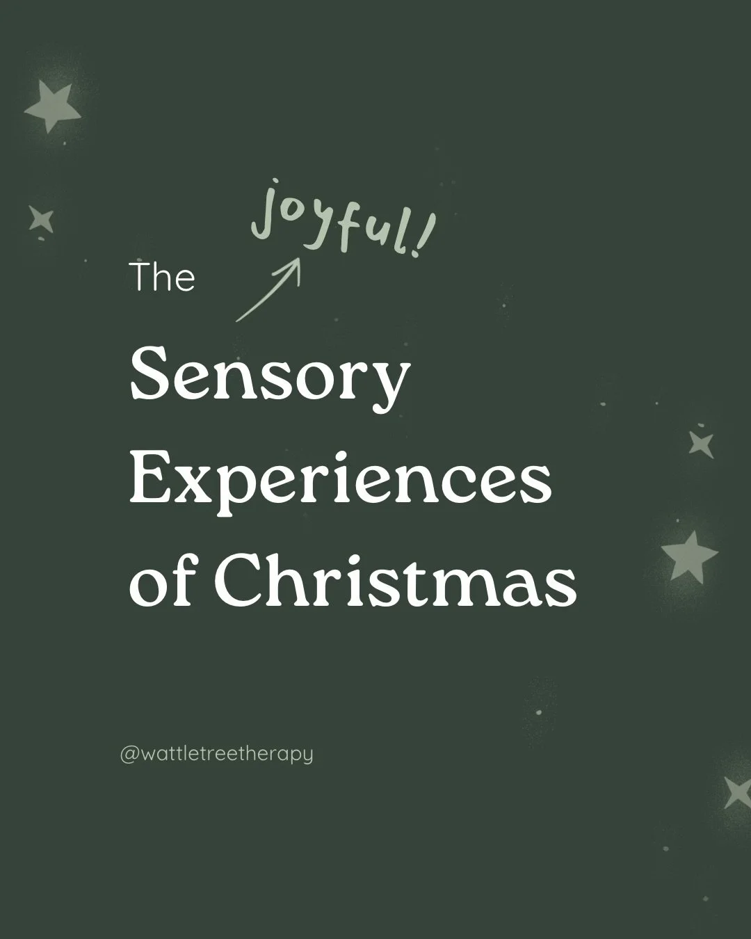 Can you tell I&rsquo;m Australian? Not a single mention of snow! 

There are a handful of sensory experiences I really enjoy at Christmas time. 

Leaning in to these, and mindfully noticing sensory experiences you enjoy, can help you feel:

*Calm
*Jo