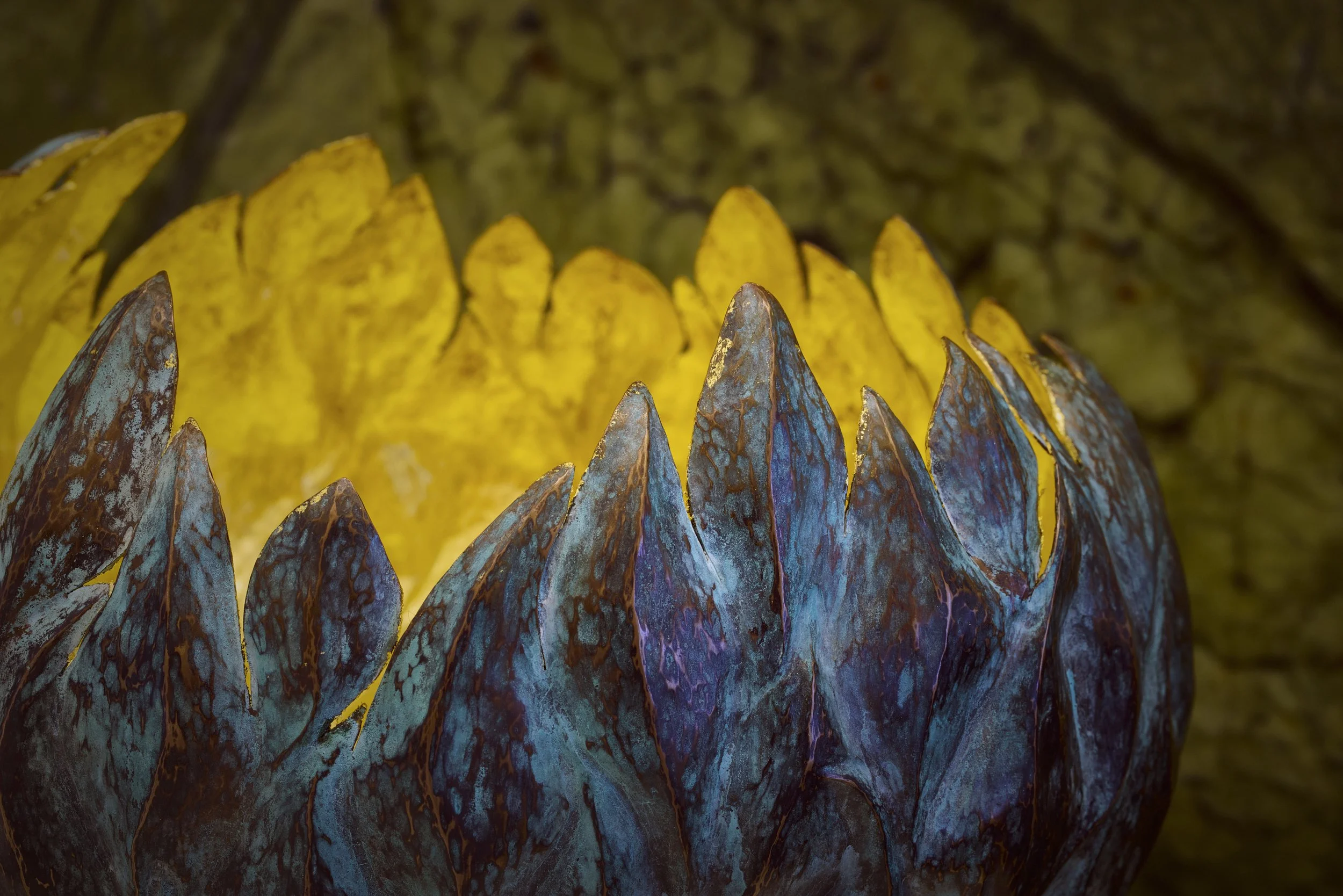 Detail of Willow Bloomfield's Phyllon Vessel at Mandarin Oriental Mayfair. QEST