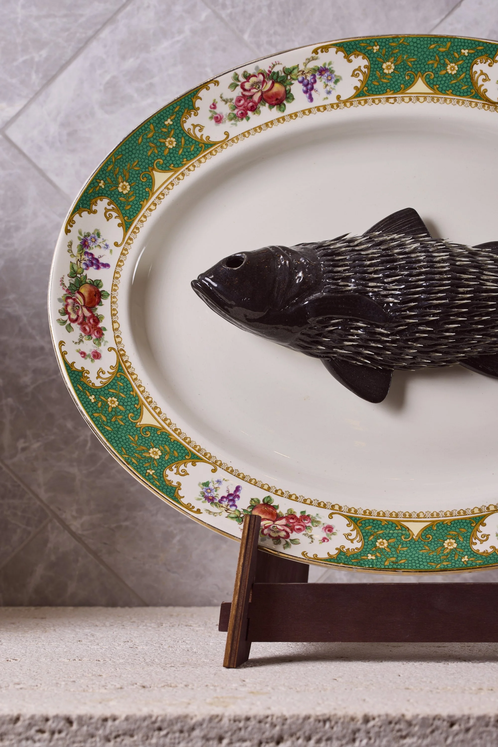Detail of Ikuko Iwamoto' porcelain work. I was your dinner, and I forgot to tell you I'd swallowed quite a lot of oil. QEST