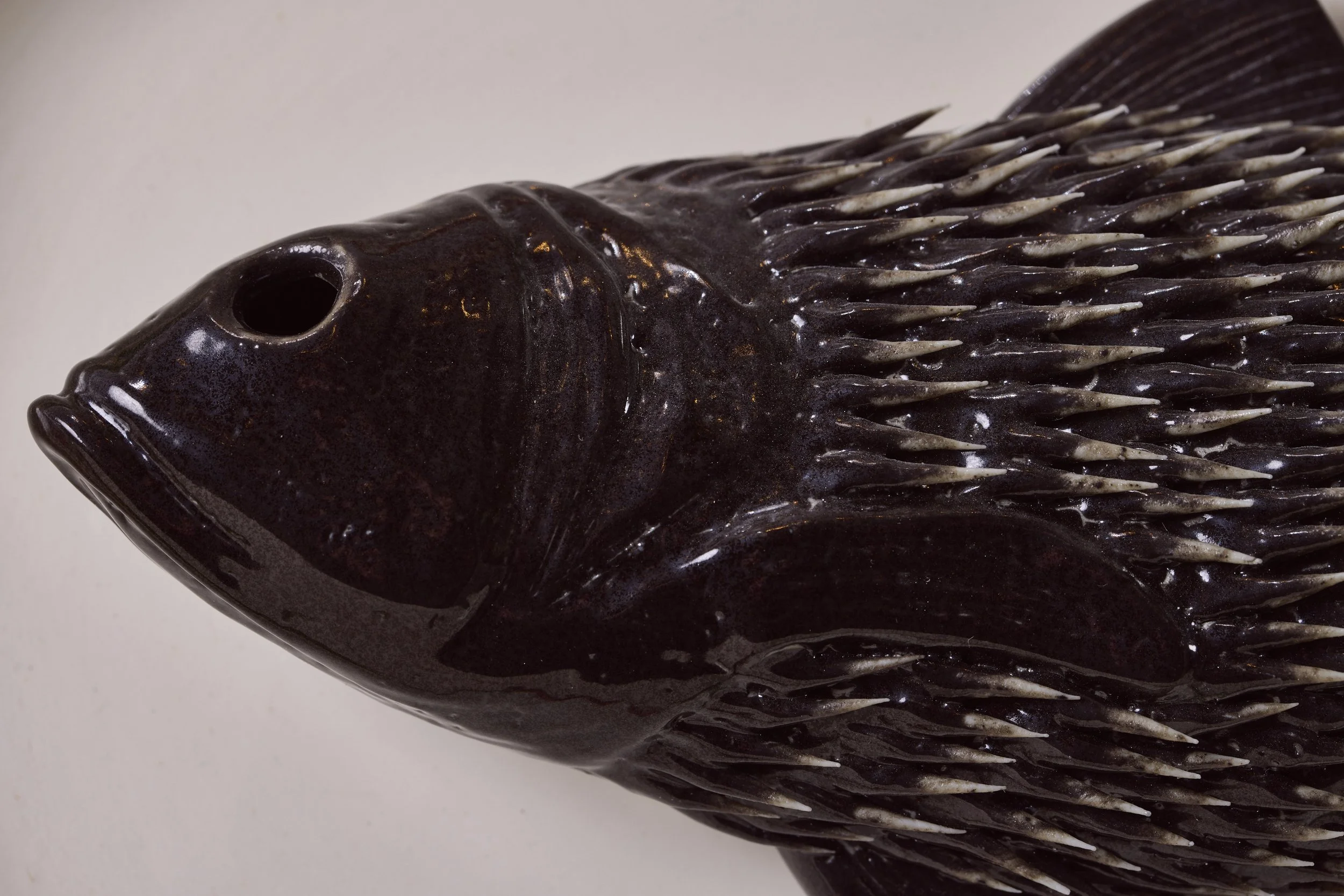 Detail of Ikuko Iwamoto' porcelain work. I was your dinner, and I forgot to tell you I'd swallowed quite a lot of oil. QEST