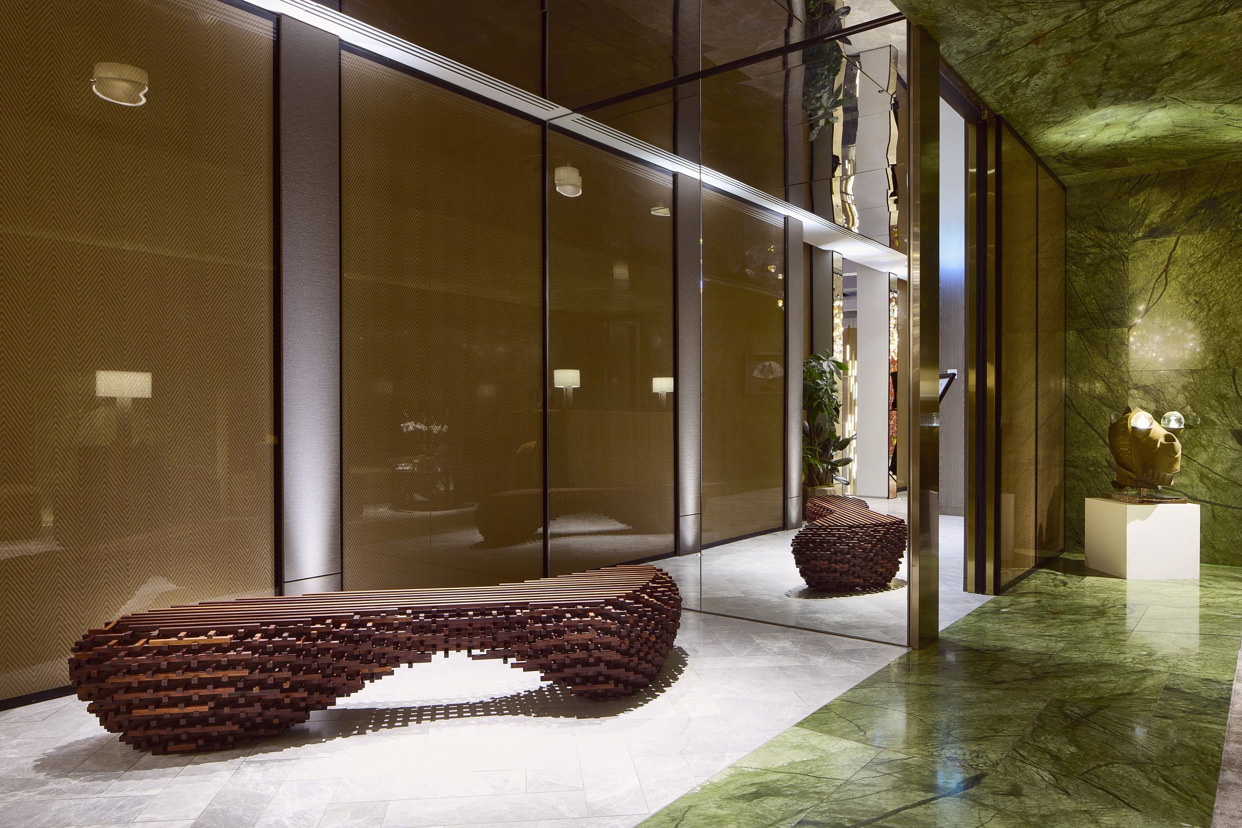 Brodie Neill Longitude Bench, Mandarin Oriental Mayfair