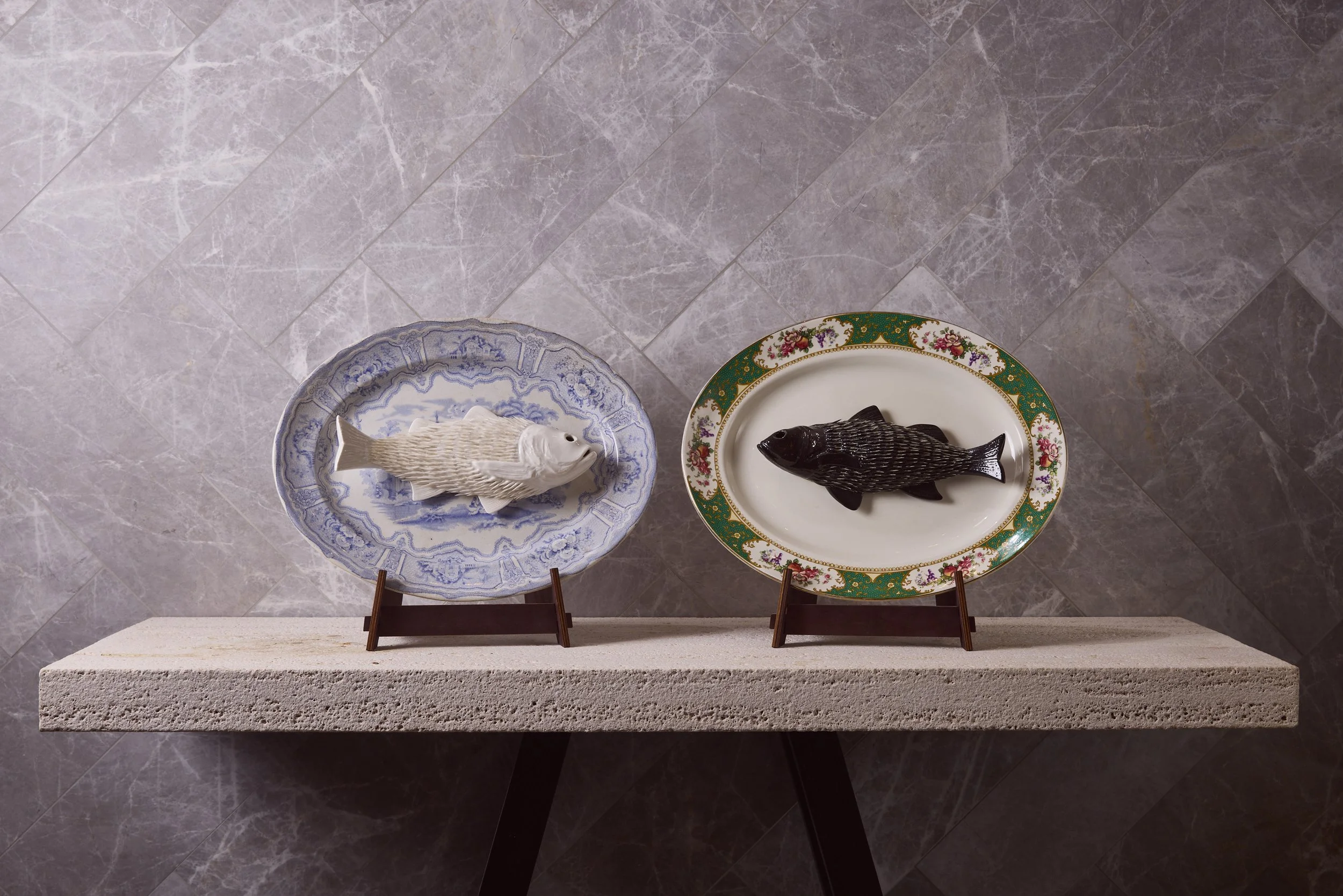 Ikuko Iwamoto' porcelain works. I ate lots of plastics, and now I am your dinner. Enjoy! and I was your dinner, and I forgot to tell you I'd swallowed quite a lot of oil. QEST