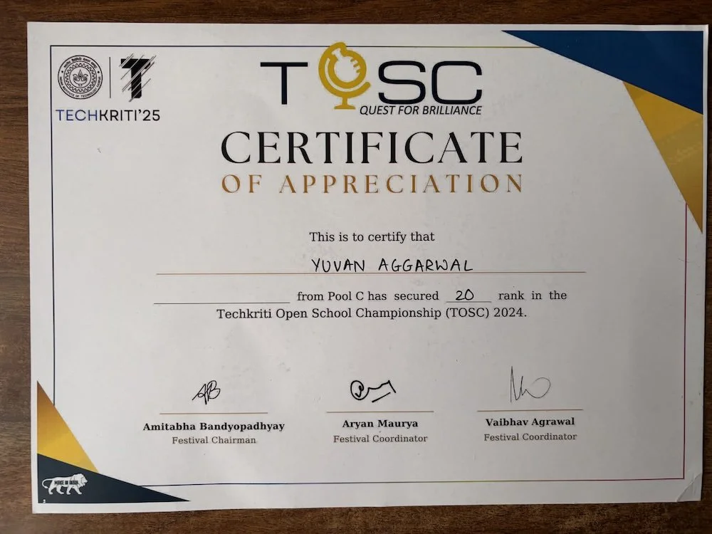 IIT Kanpur - Techkriti Open School Championship