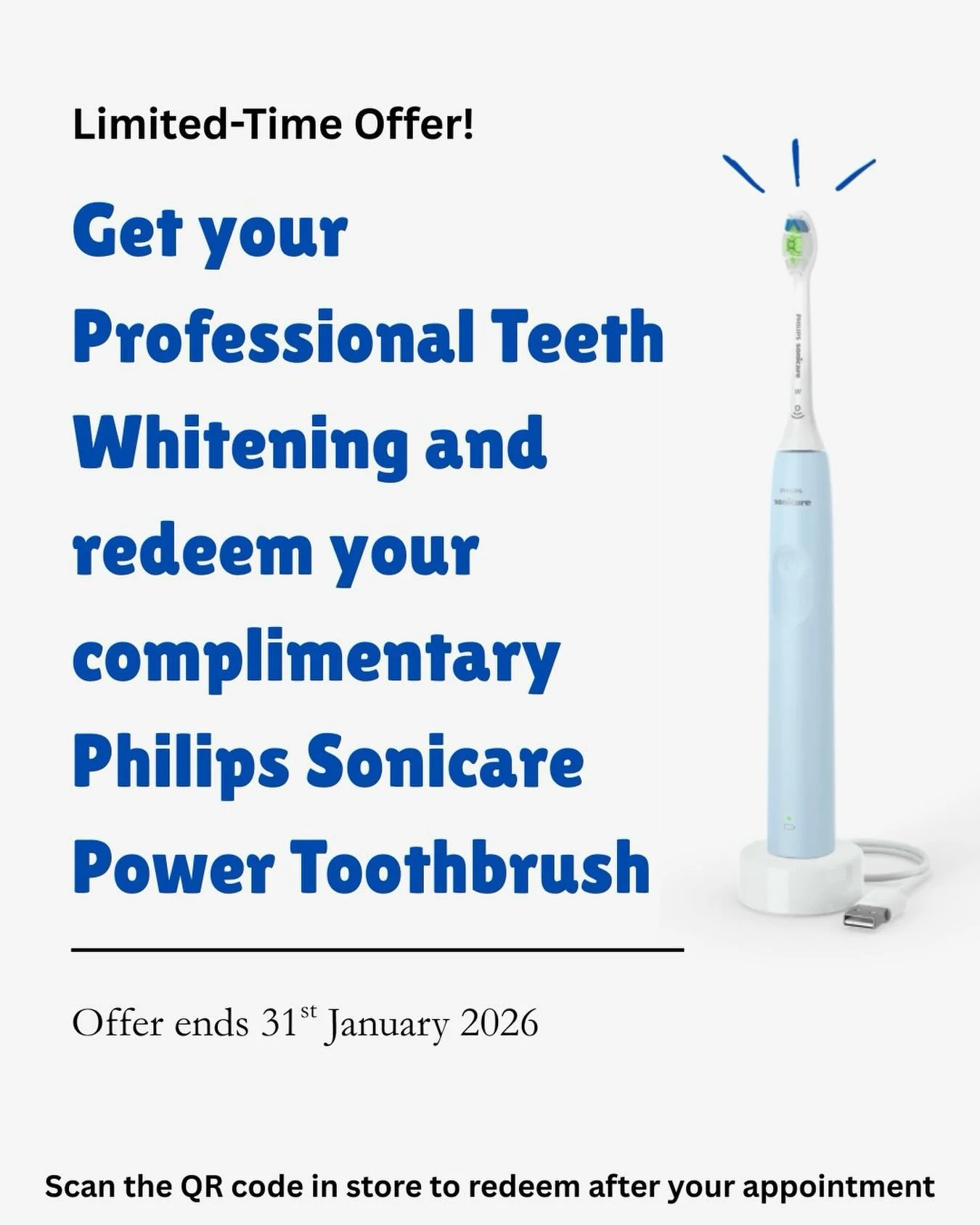 Get a free electric toothbrush for a limited time only when you do Professional Teeth Whitening at Moonee Vale Dental!

Get in quick before you miss out🪥🦷

Call us today to make an appointment!
.
.
.
#teethwhitening #mooneeponds #philips #dentist #