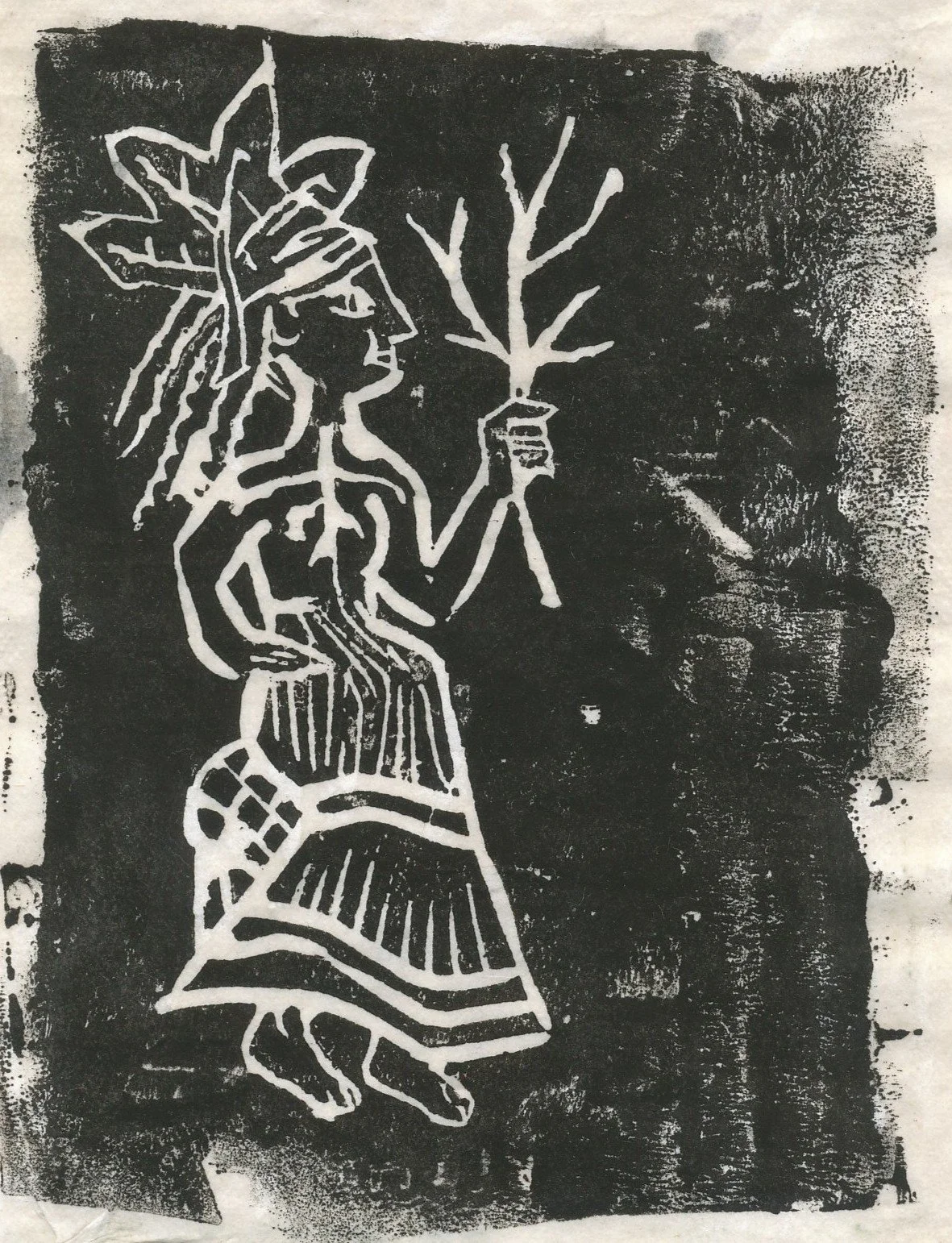 The Mistress, 2026,

15 × 21 cm, linocut print on paper