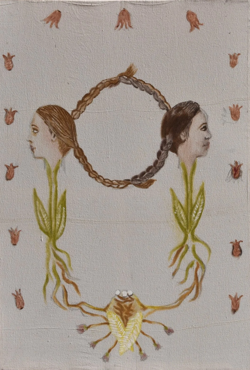 La Cicala, 2024,

70 × 100 cm,

linen and poppy oil on canvas