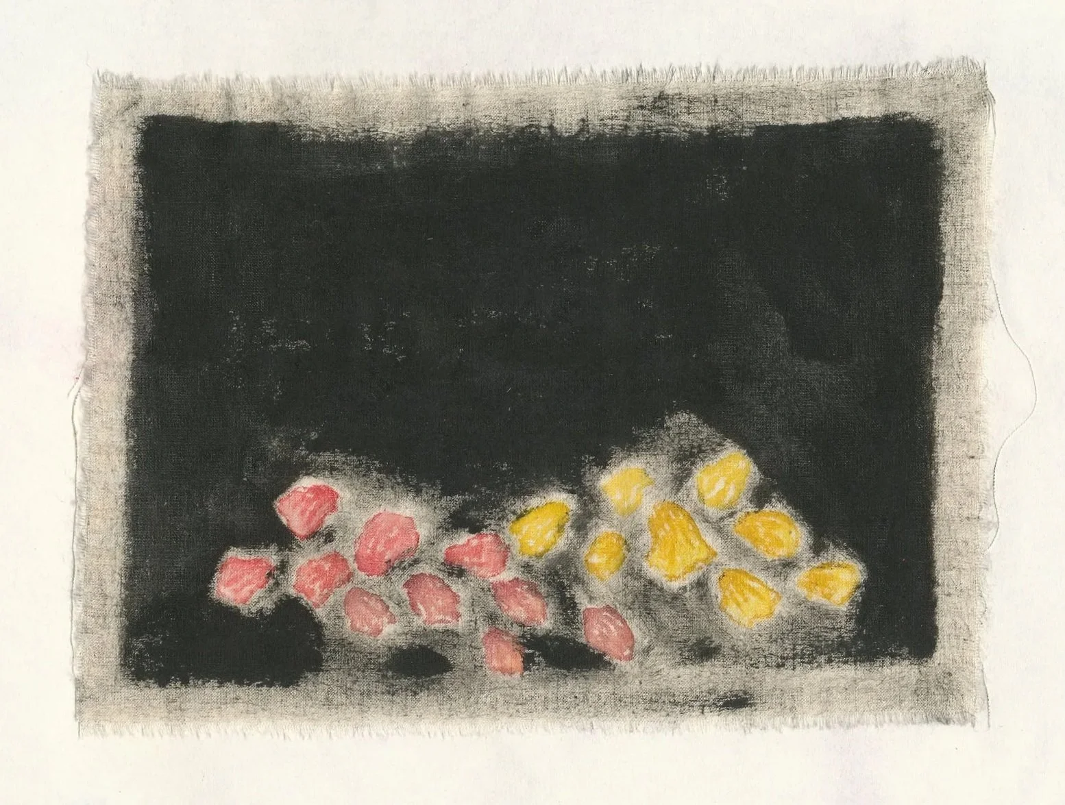 Union n.4, 2025, 16 x 8 cm, earth pigments on canvas