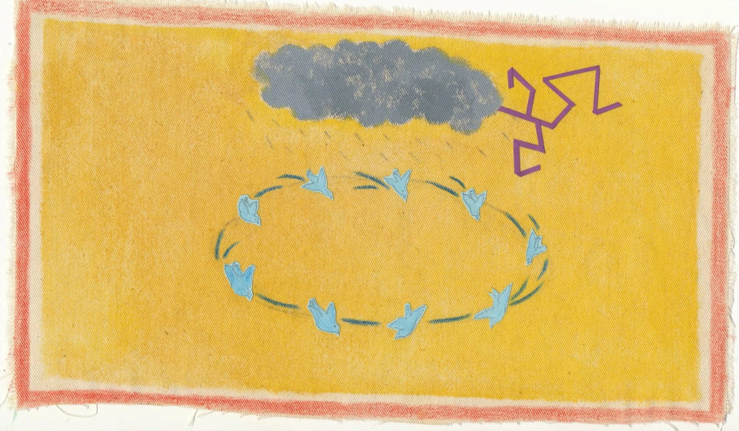 Storm, 2025,

30 × 15 cm,

earth pigments and paper on canvas